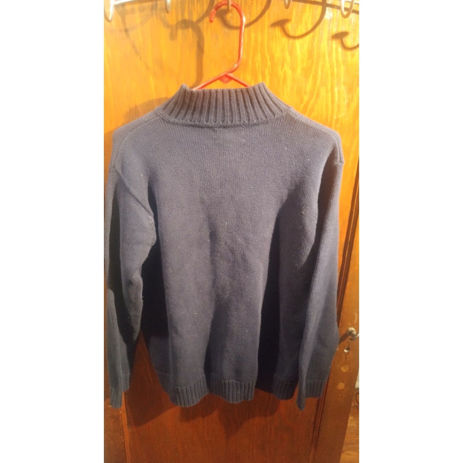 Ralph Lauren VINTAGE Lauren Ralph Lauren Navy Crest Sweater Mens Like New Size S Fits M-L Half Zip Blue Crest 90s/ Vintage Theme Mens Size US S / EU 44-46 / 1 - 4 Thumbnail