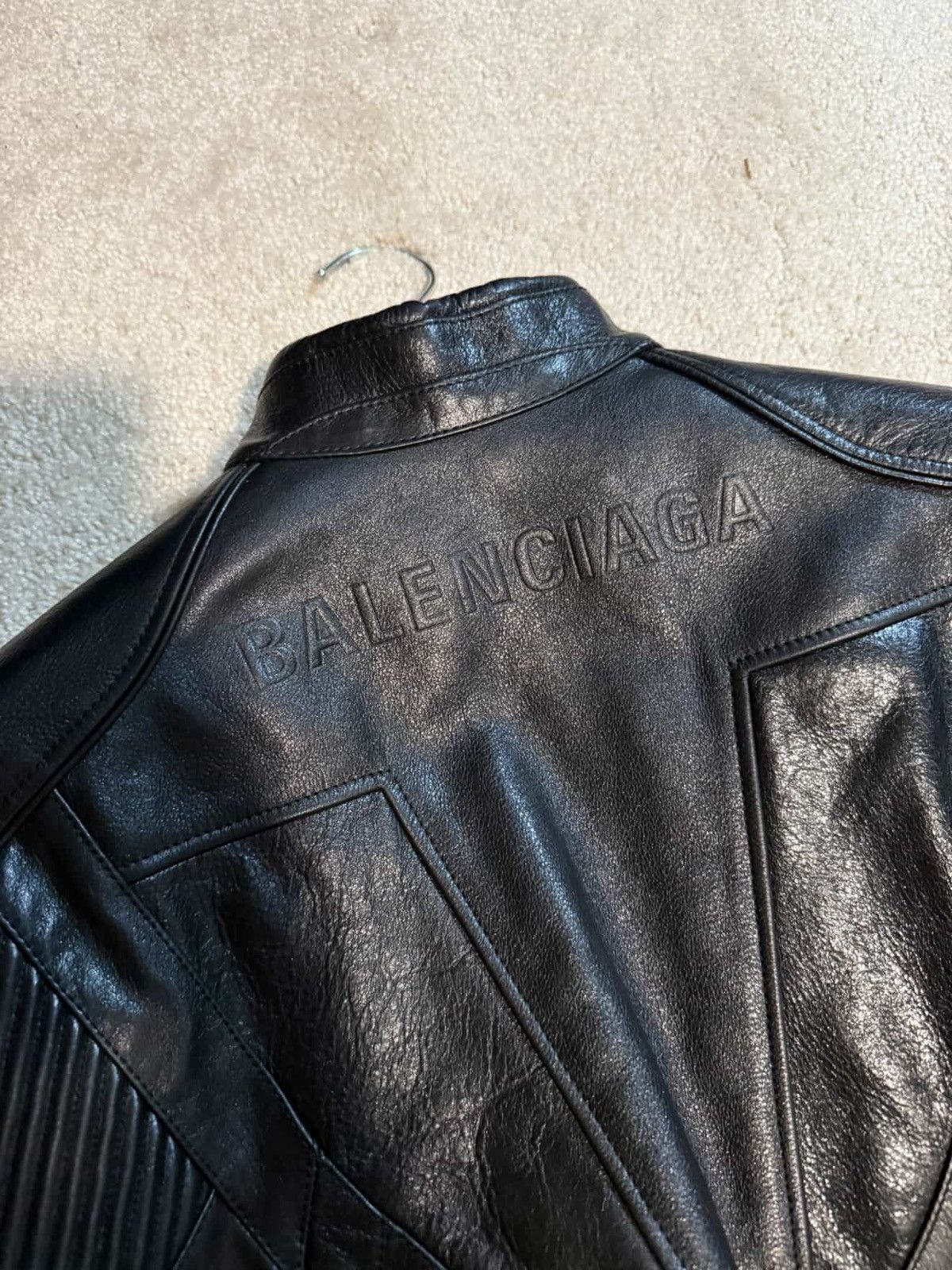 Balenciaga SU23 Mudshow Leather Biker Jacket Size US M / EU 48-50 / 2 - 2 Thumbnail