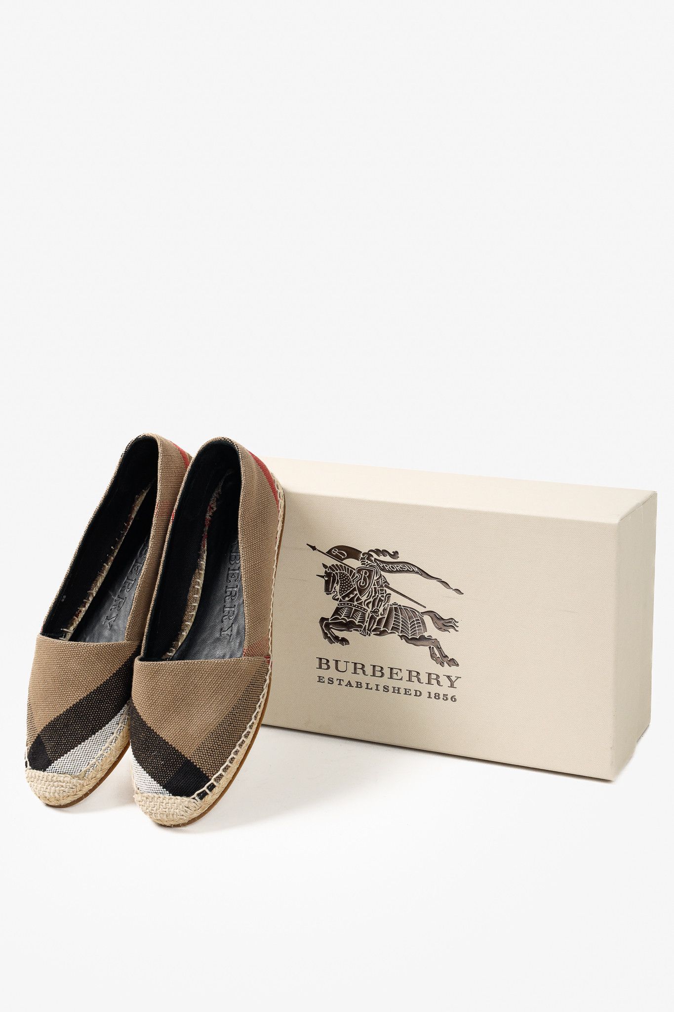 Burberry Burberry Hodgeson Canvas Check Espadrille Flat Shoe Size US 5 / IT 35 - 10 Thumbnail