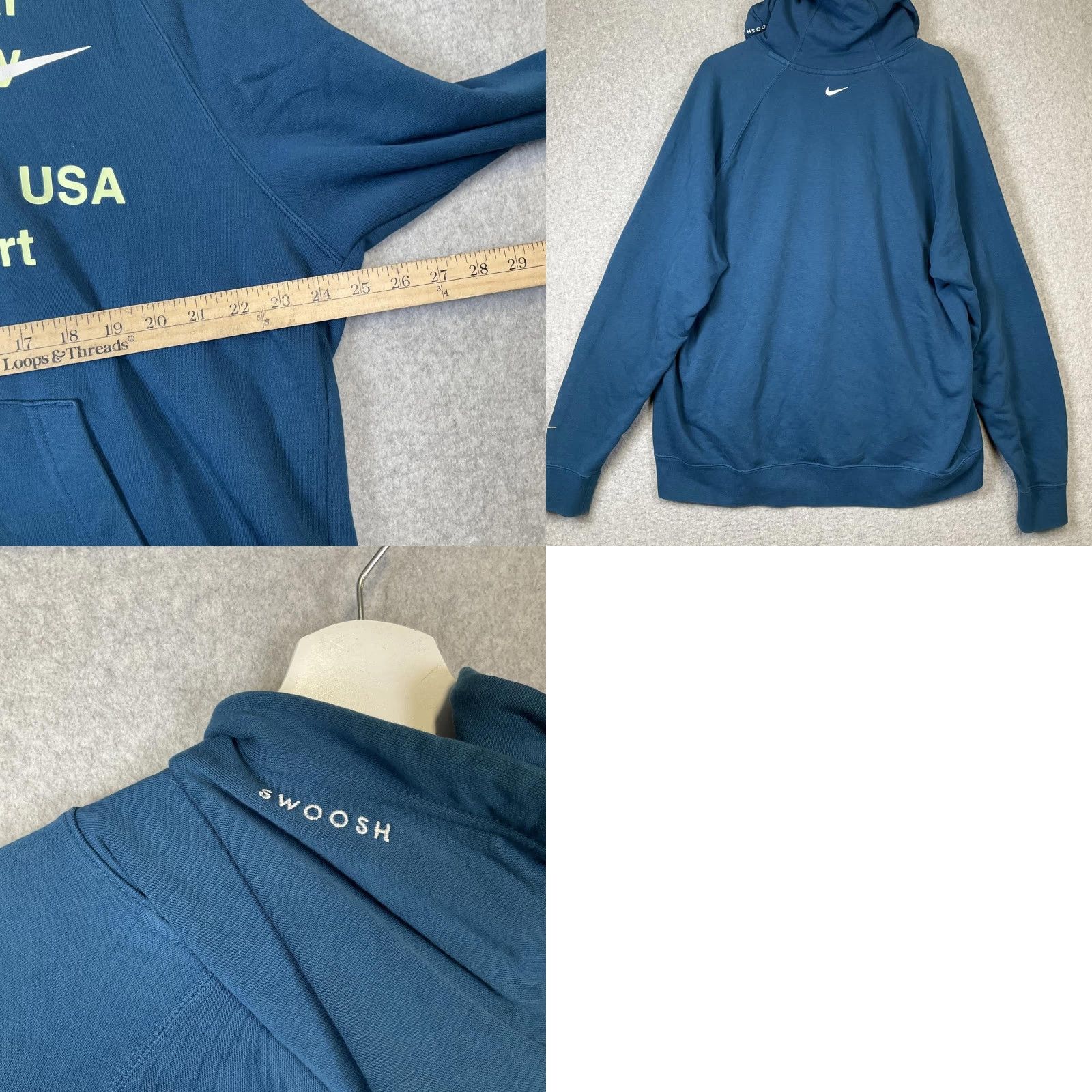 Nike Nike Hoodie Mens XL Blue Swoosh Goddess of Victory International Sweatshirt Size US XL / EU 56 / 4 - 8 Thumbnail