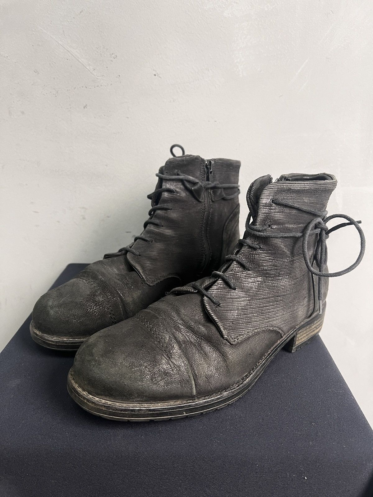 MoMA Desert combat boots avant garde CCP style leather 90s Size US 8 / EU 41 - 6 Thumbnail