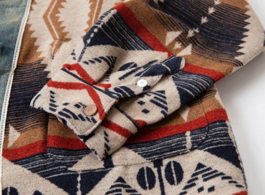 Japanese Brand [Greg Lauren style] Ethnic pattern cardigan Limited edition Size US L / EU 52-54 / 3 - 2 Thumbnail