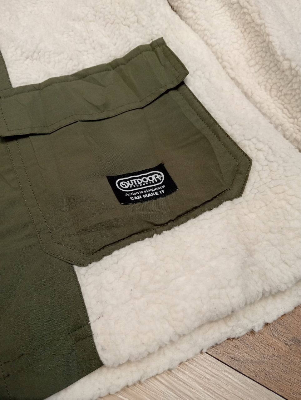 OUTDOOR PRODUCTS SHEARLING SHERPA FLEECE HOODIE JACKET