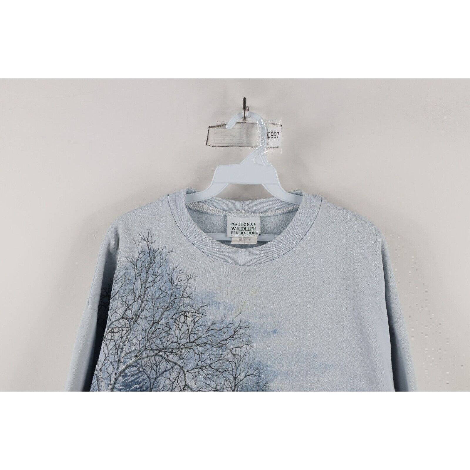 Vintage Vintage 90s Christmas Farmhouse All Over Print Sweatshirt Size L / US 10 / IT 46 - 2 Thumbnail
