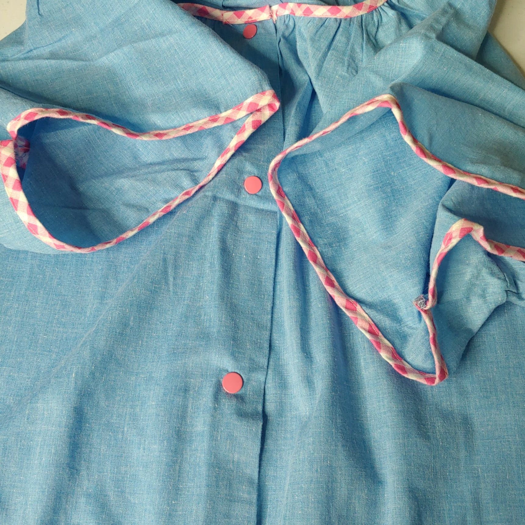 Vintage VINTAGE Lightweight Cotton Womens Medium Nightgown Gown Blue Heart Retro Snap Front Size M / US 6-8 / IT 42-44 - 5 Thumbnail