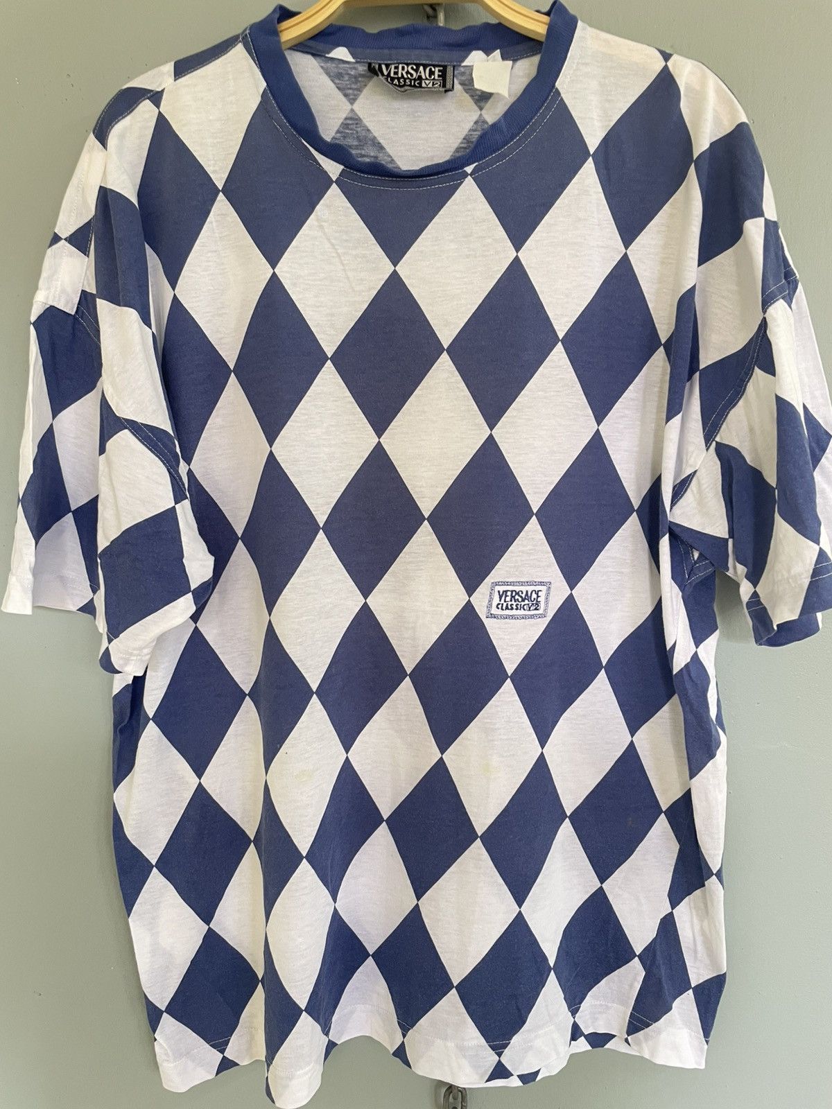 Versace Vintage Versace Classic V2 checker t shirt Size US S / EU 44-46 / 1 - 3 Thumbnail