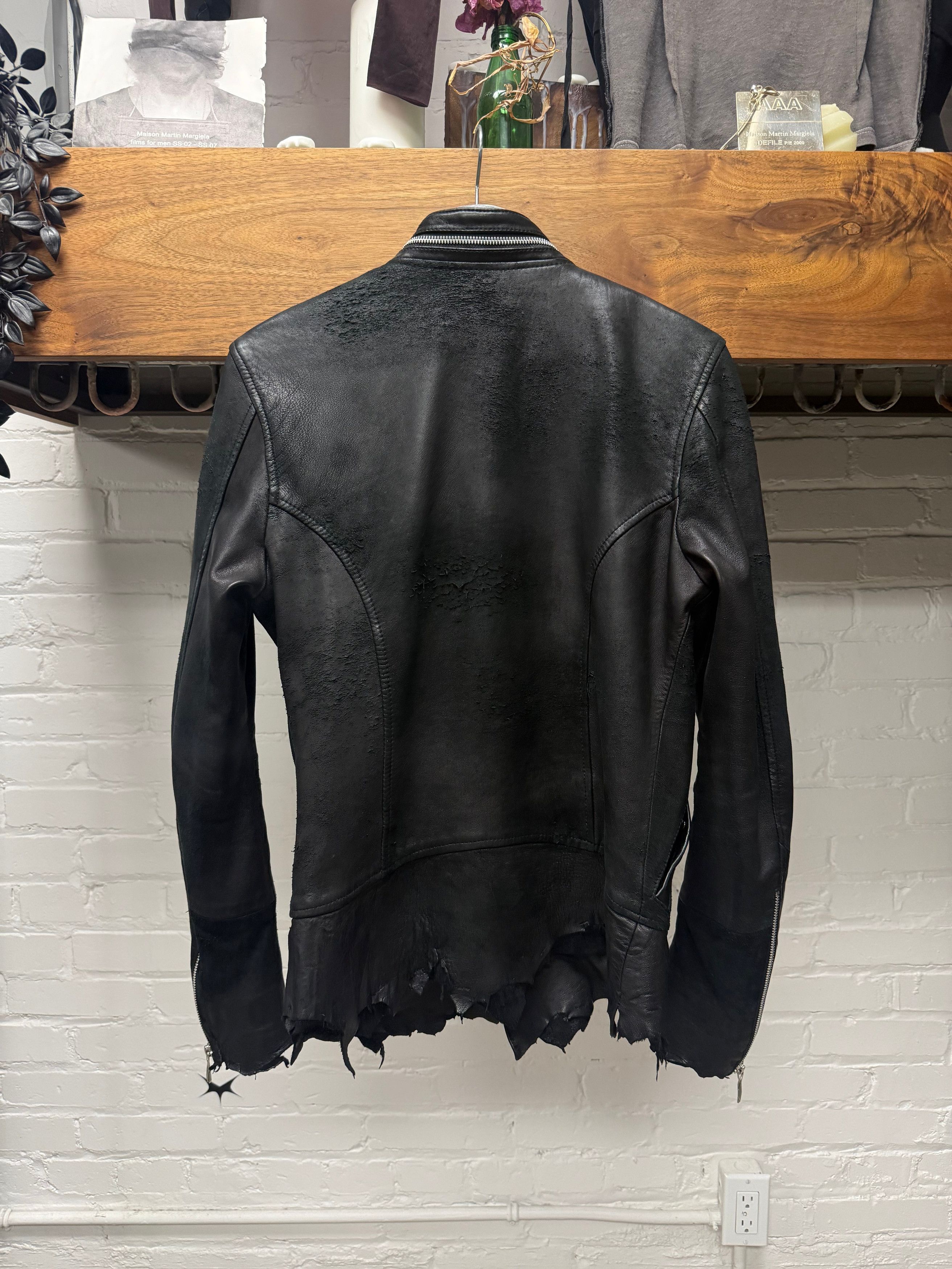 14th Addiction ‘Cross Zip’ Black Lambskin Leather Jacket Size M / US 6-8 / IT 42-44 - 5 Thumbnail