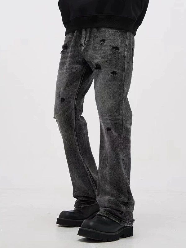 Vintage American high street men's slim retro washed ripped jeans Size US 32 / EU 48 - 2 Thumbnail