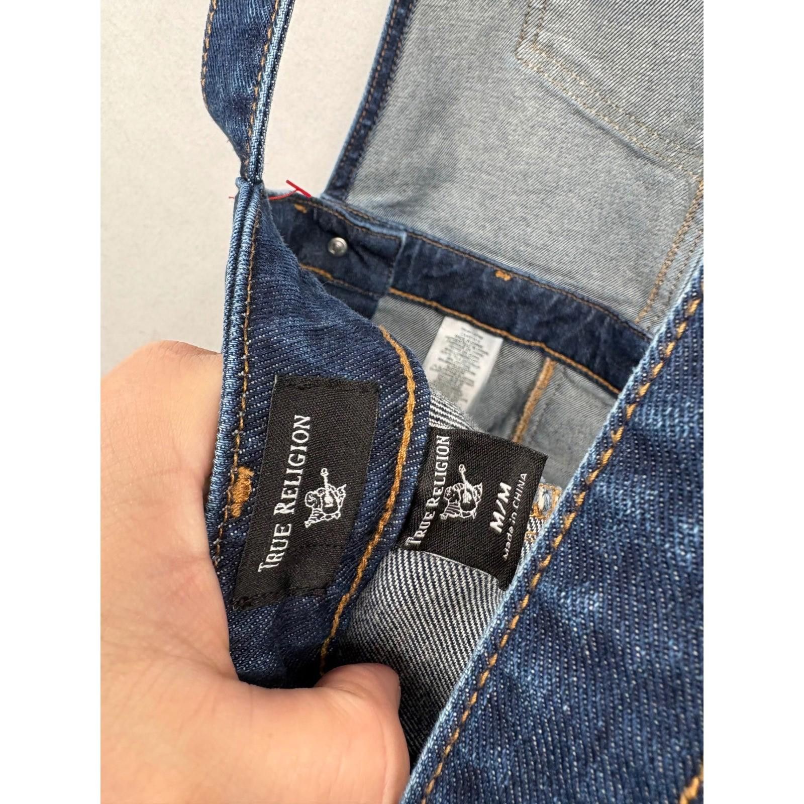 True Religion TRUE RELIGION Women Blue Denim Bib Overalls Pants M Size 32" / US 10 / IT 46 - 5 Thumbnail