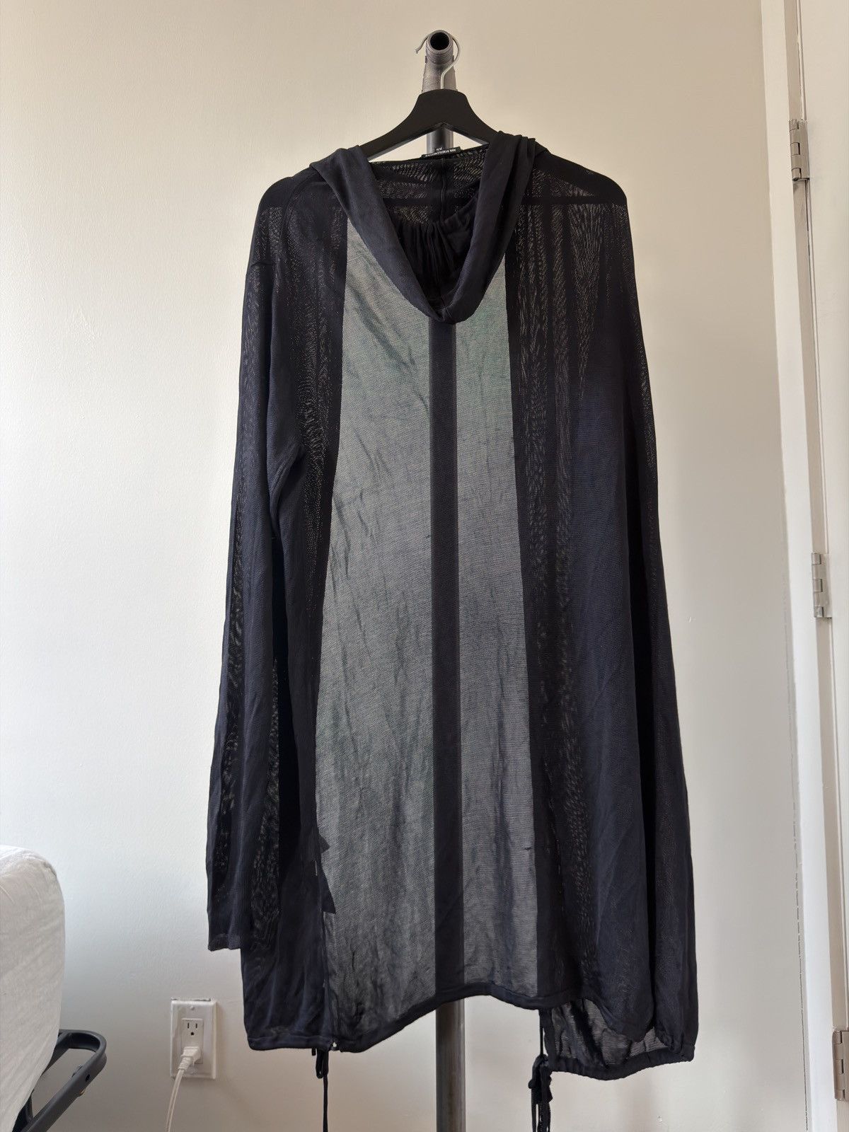 Ann Demeulemeester Drawstring Hem Long Hoodie Size US S / EU 44-46 / 1 - 2 Thumbnail