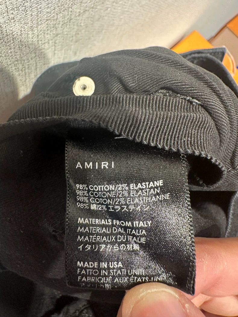 Amiri Amiri knee patch leather black jeans Size US 31 - 4 Thumbnail