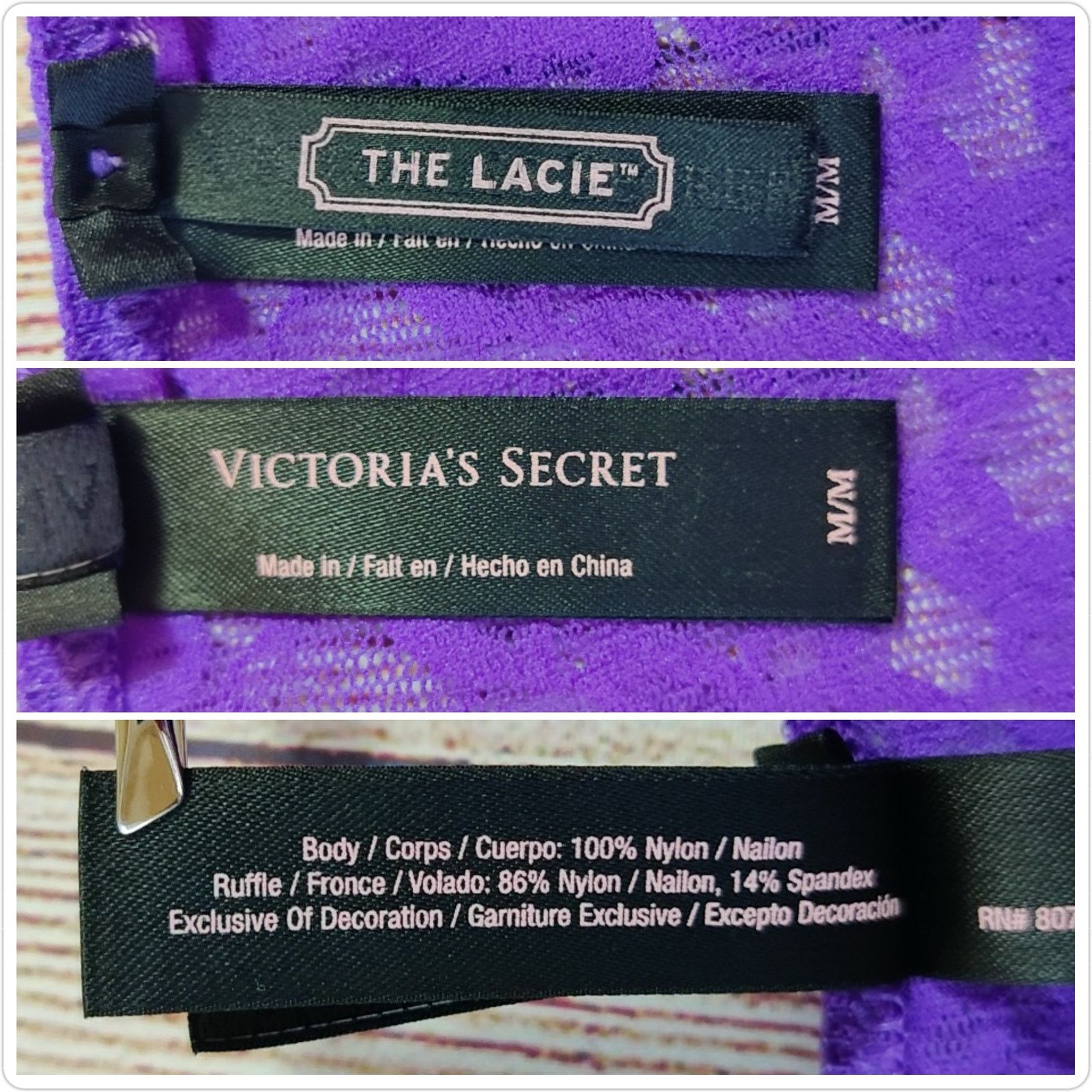 Victoria's Secret Victoria's Secret The Lacie purple stretch lace chemise sz M Size ONE SIZE - 7 Thumbnail