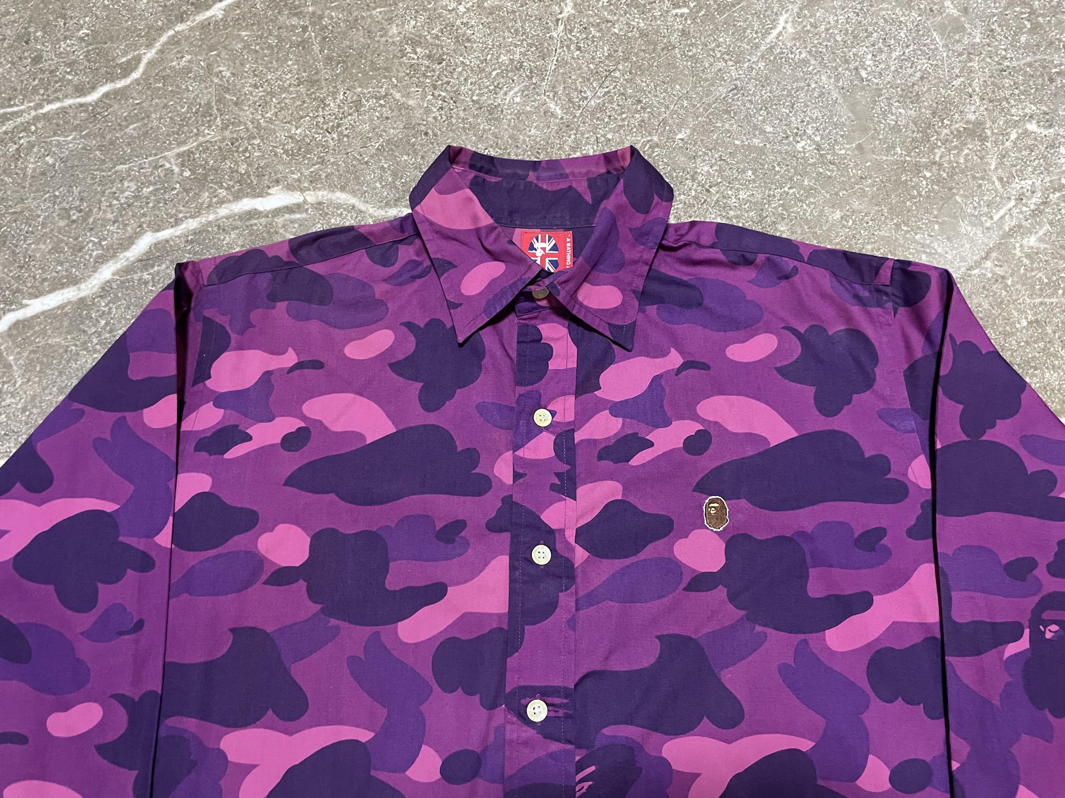 Bape Vintage Bape Purple Camo Button Up Size US M / EU 48-50 / 2 - 2 Thumbnail