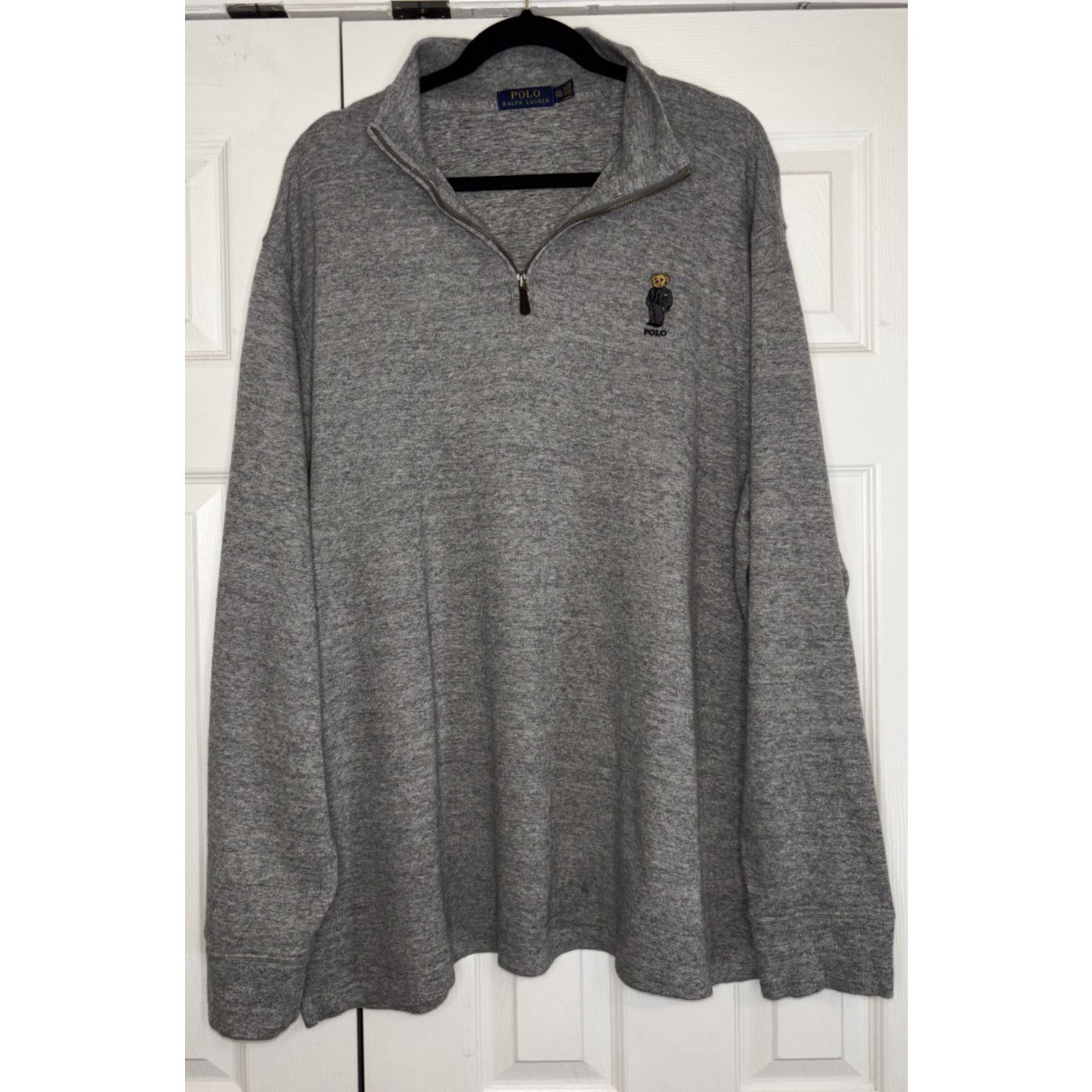 Polo Ralph Lauren Polo Bear Ralph Lauren Men’s Gray Pullover 1/4 Zip Size XXL Size US XXL / EU 58 / 5 - 3 Thumbnail