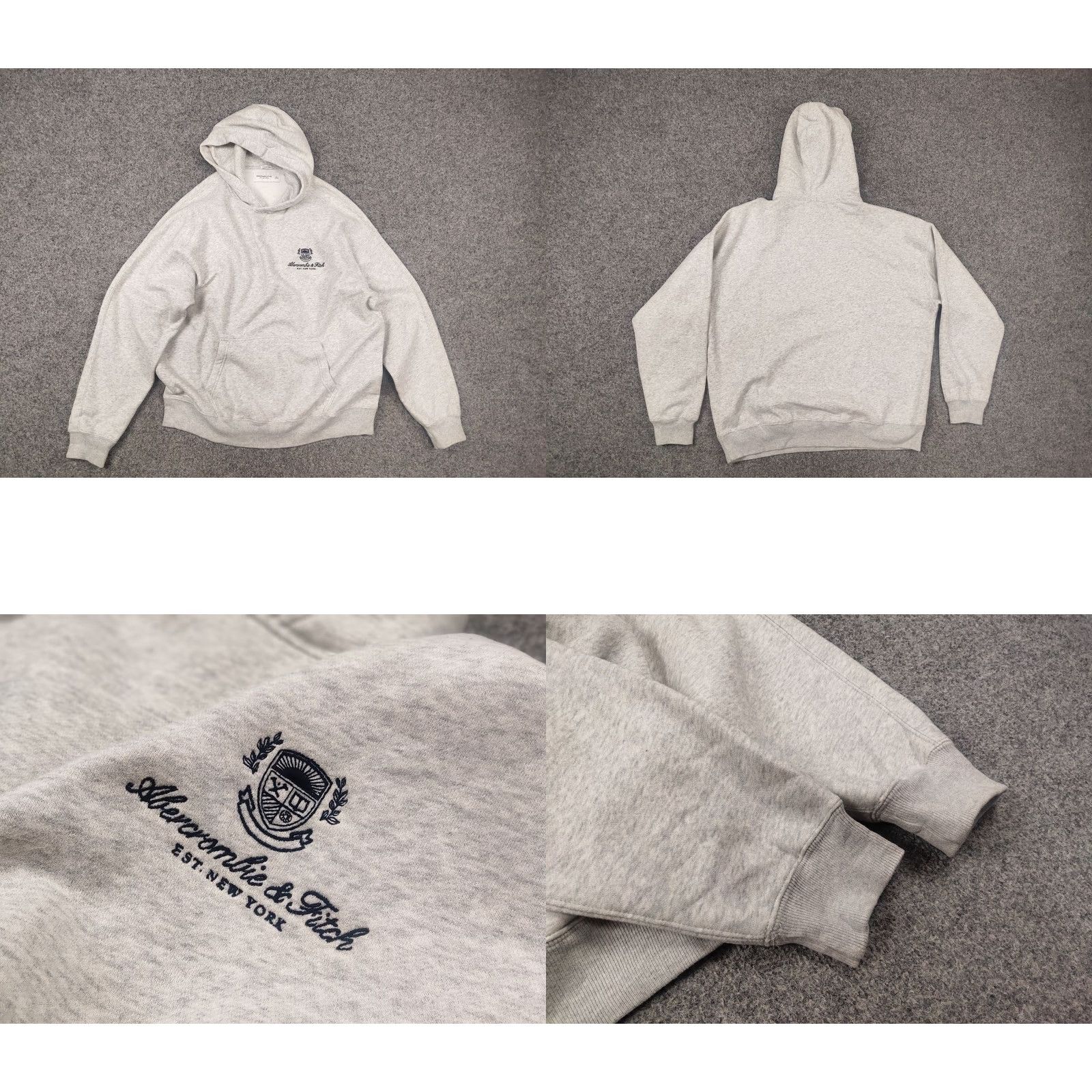 Abercrombie & Fitch Abercrombie & Fitch Logo oversized soft fleece Gray Hoodie Main Selling Point Logo Hooded Pullover Mens L Gray 90s Classic Vintage Style Size US L / EU 52-54 / 3 - 8 Thumbnail
