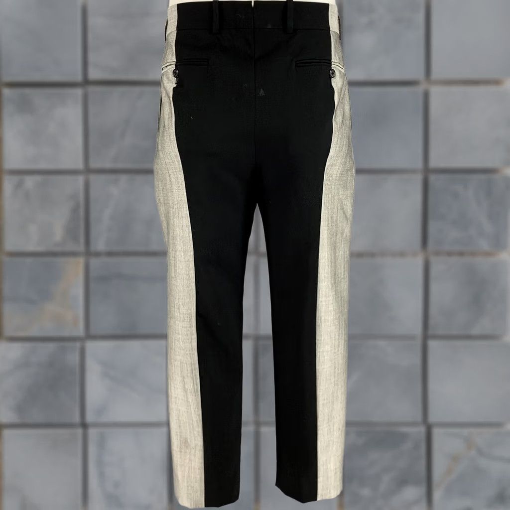 Alexander McQueen ALEXANDER MCQUEEN Black Grey Two Tone Wool Flat Front Pants 38 Mens Size US 38 / EU 54 - 1 Thumbnail