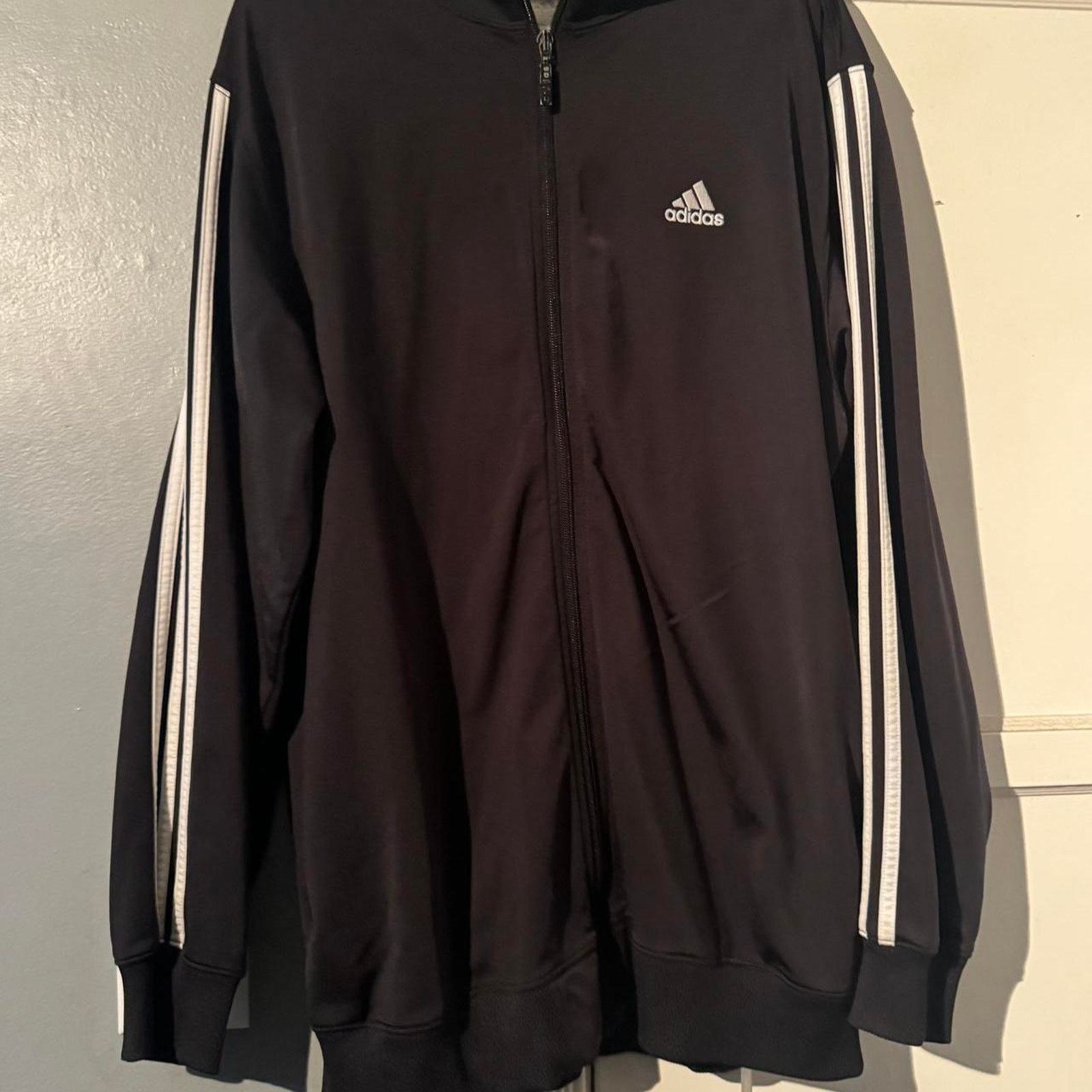 Adidas Essentials warm up 3 stripes track jacket Size US M / EU 48-50 / 2 - 1 Thumbnail