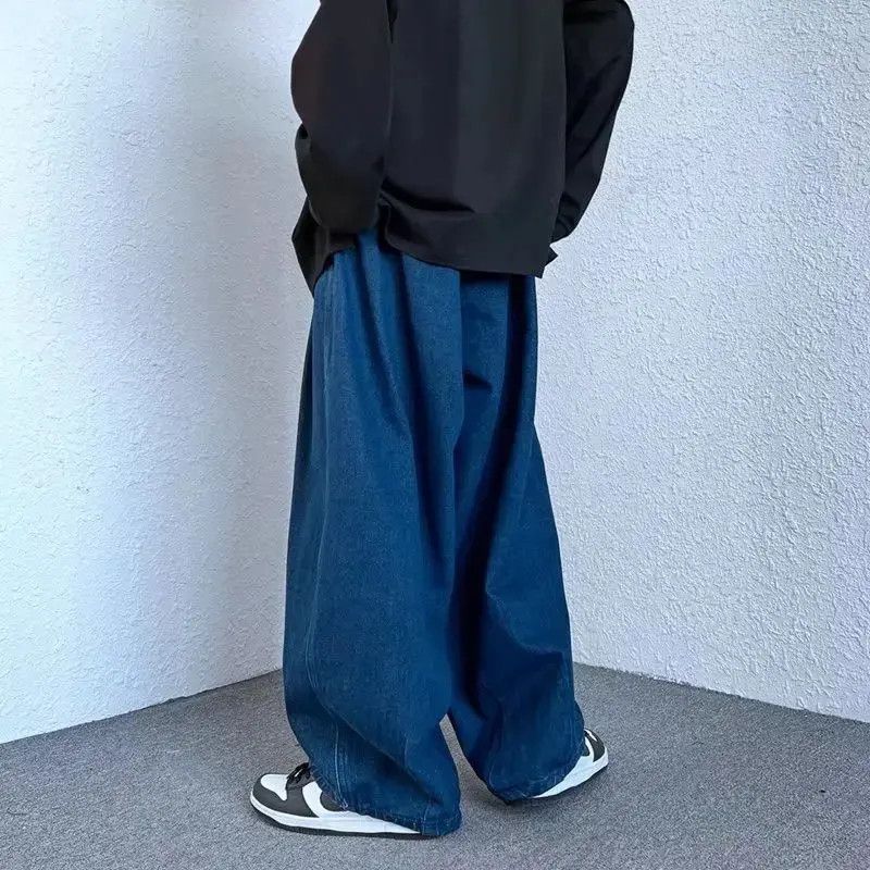 Japanese Brand Retro loose straight leg wide leg jeans Size US 32 / EU 48 - 3 Thumbnail