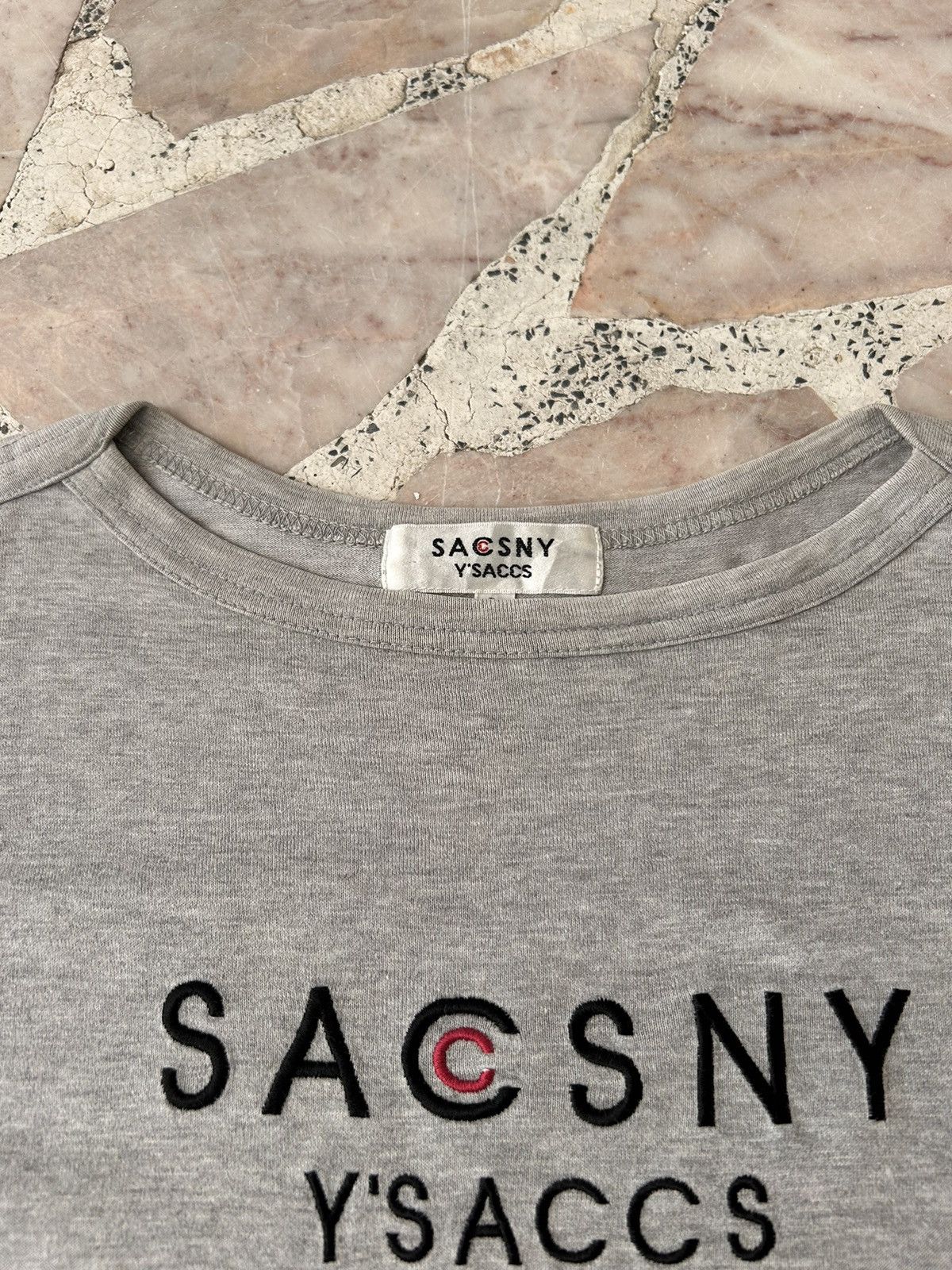 Yohji Yamamoto Fronthit spellout ysacs gray tee Size US M / EU 48-50 / 2 - 4 Thumbnail