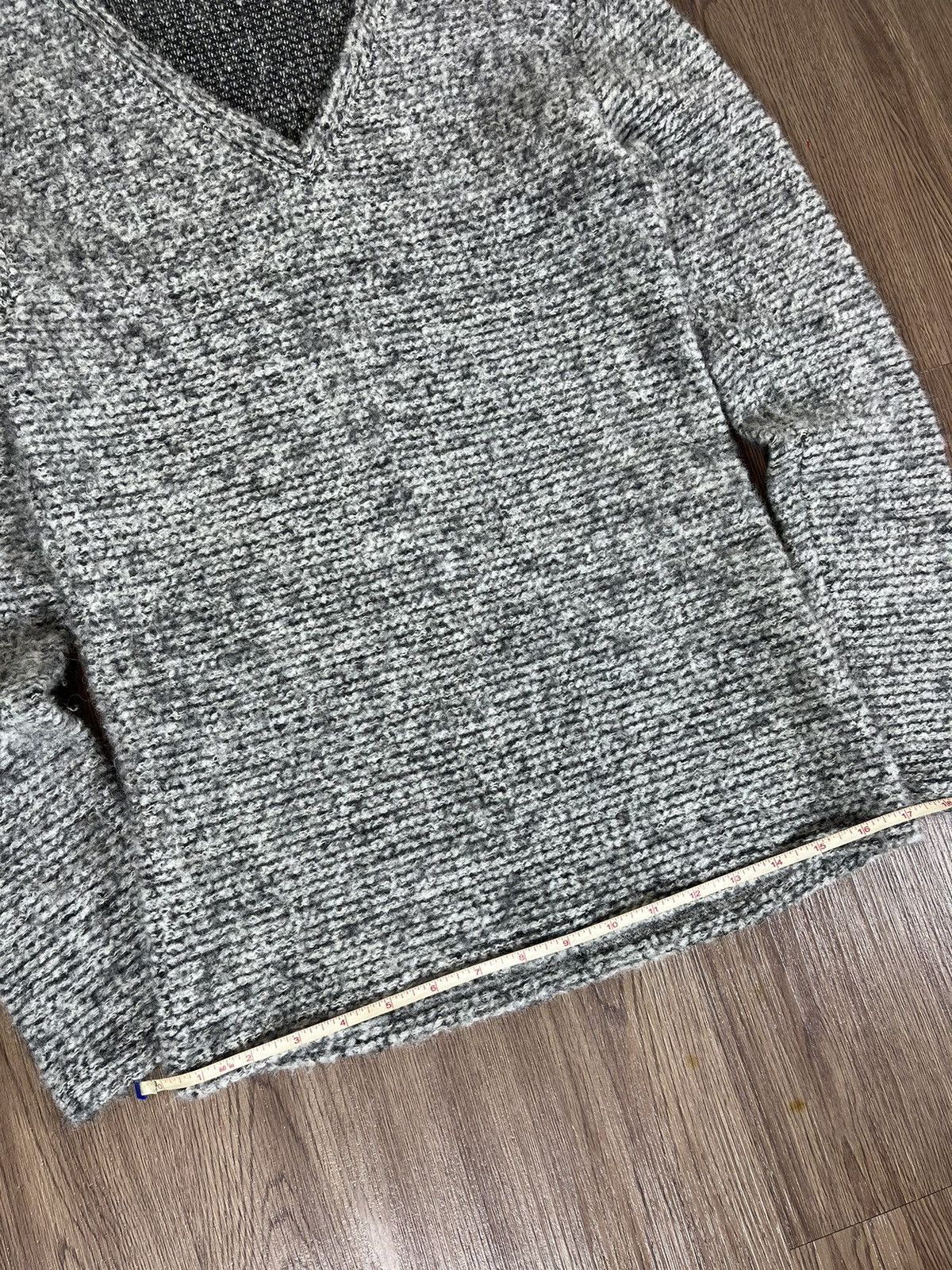 Shellac Shellac Grey Mix V-Neck Knit Sweater Size US M / EU 48-50 / 2 - 11 Thumbnail