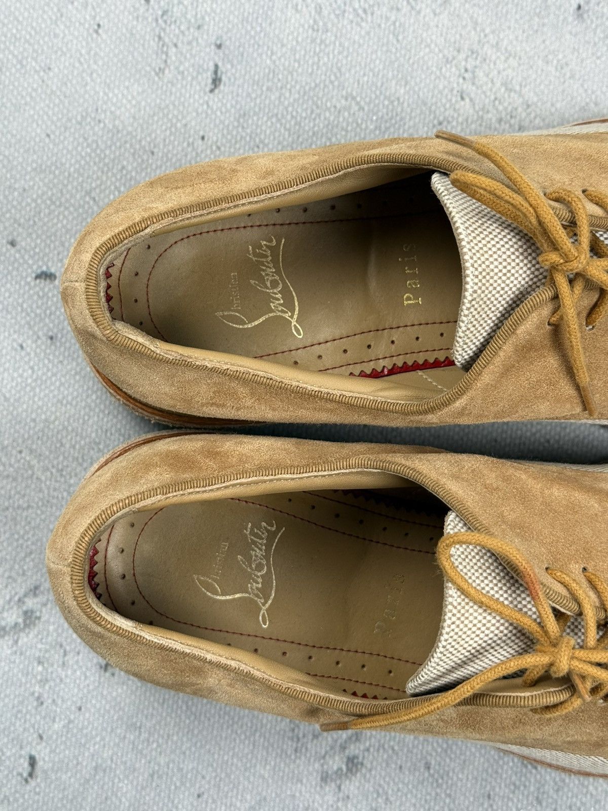 Christian Louboutin Christian Louboutin Greggo Two Tone Suede Canvas Oxford Shoe Size US 9.5 / EU 42-43 - 10 Thumbnail
