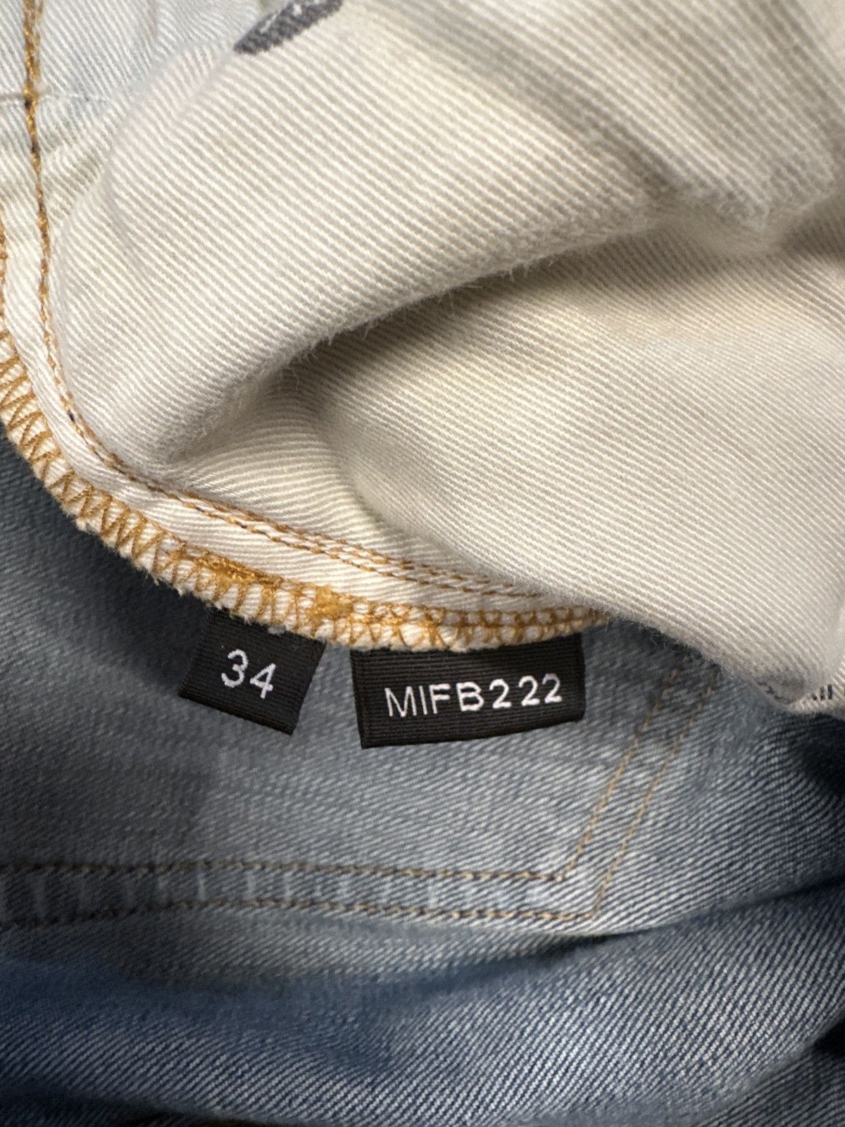 Purple Brand Purple Brand Knee Rip Distressed Blue Denim Jeans Sz 34 Size US 34 / EU 50 - 6 Thumbnail