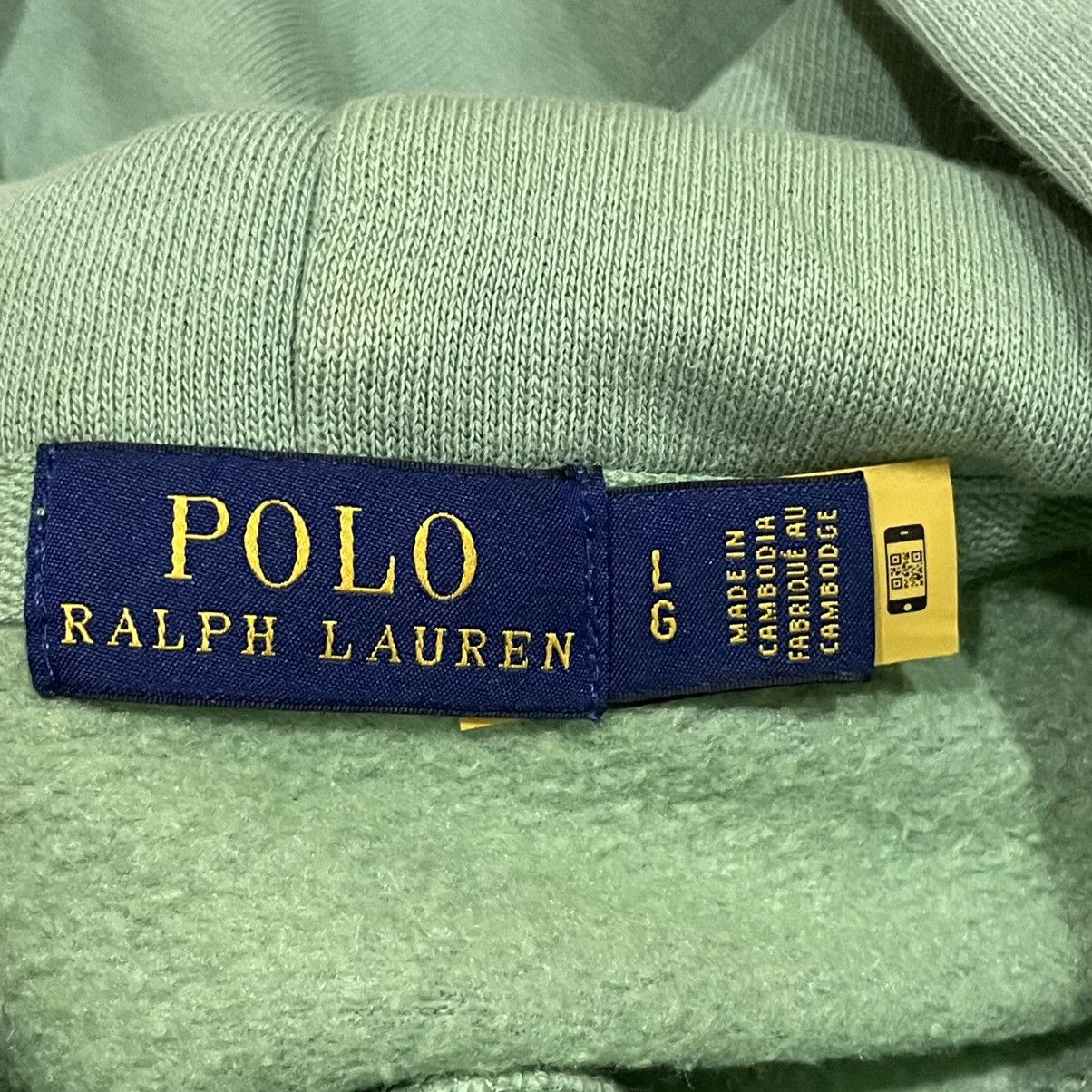 Polo Ralph Lauren Polo Ralph Lauren Sage Green Hoodie Big Pony Embroidered Size US L / EU 52-54 / 3 - 5 Thumbnail