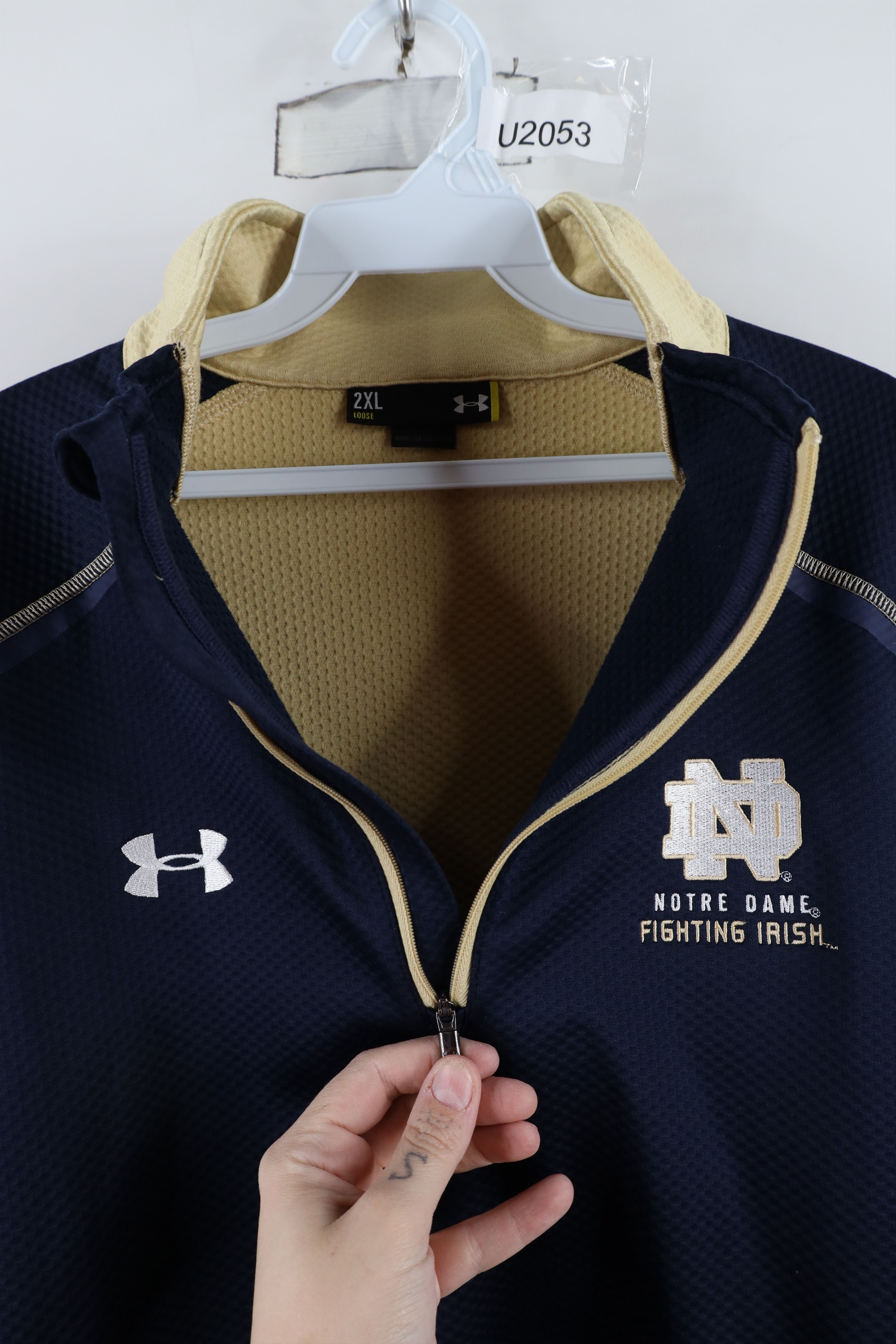 Under Armour × Vintage Under Armour Dame University Half Zip Pullover Top Jacket Size US XXL / EU 58 / 5 - 7 Thumbnail