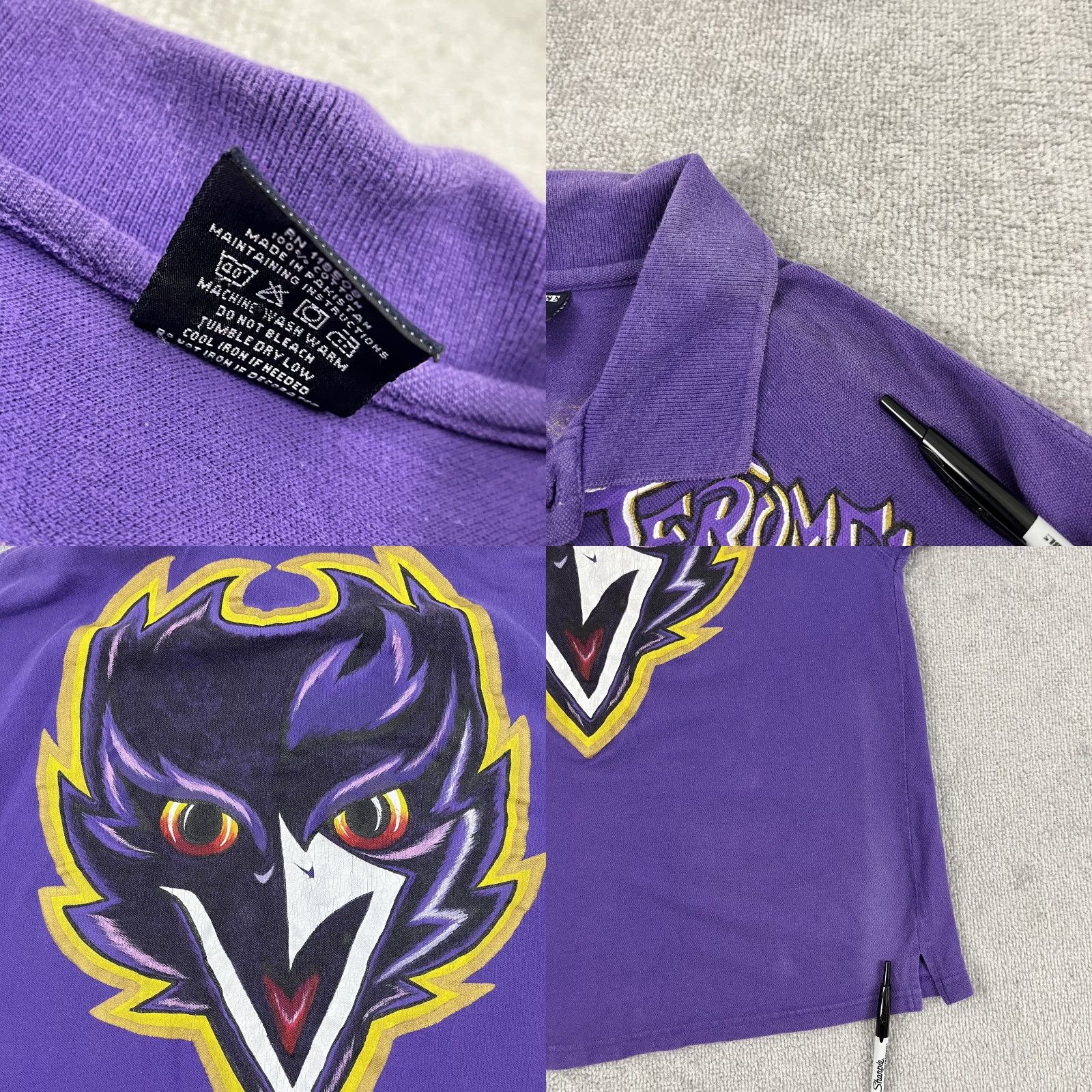 Vintage VINTAGE Baltimore Ravens Polo Shirt Mens 2XL Purple Casual Logo NFL Sports Size US XXL / EU 58 / 5 - 8 Thumbnail