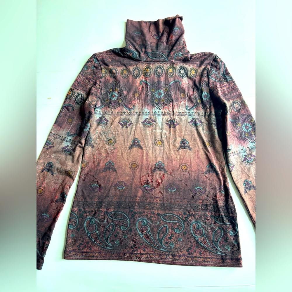 Designer Y2K Grunge Turtleneck Top Size S / US 4 / IT 40 - 1 Thumbnail