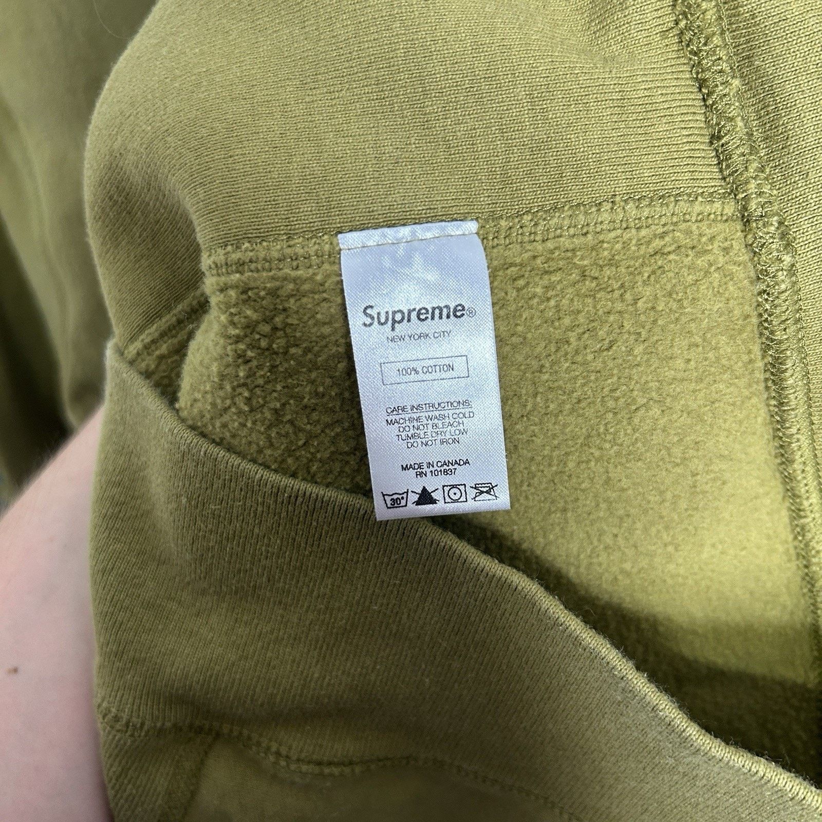 Supreme Supreme Paneled Arc Sleeve Hooded Sweatshirt “Olive” SS17 Size US M / EU 48-50 / 2 - 10 Thumbnail