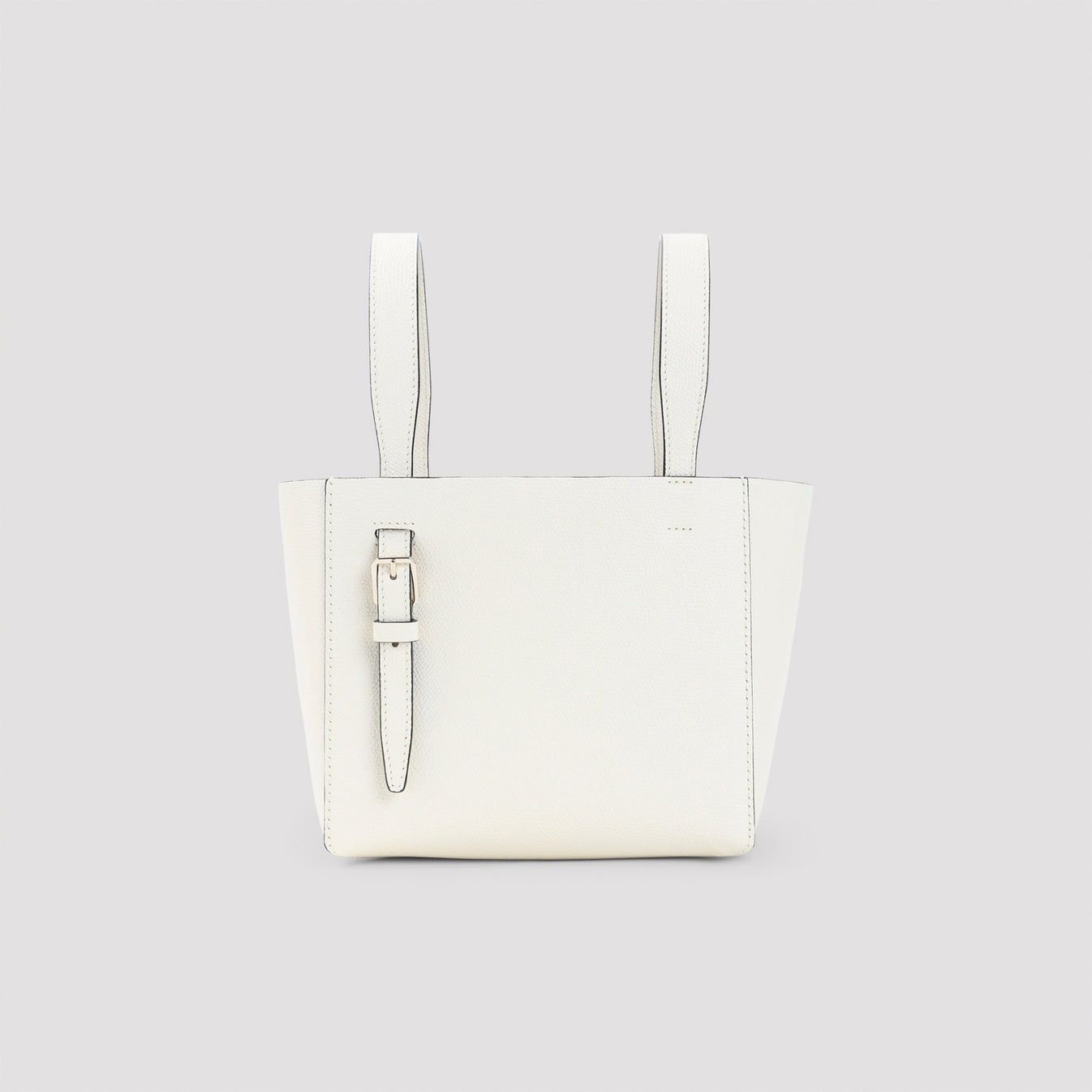 Valextra VALEXTRA Bucket Mini Pergamena White Leather Top Handle Bag Size ONE SIZE - 2 Thumbnail