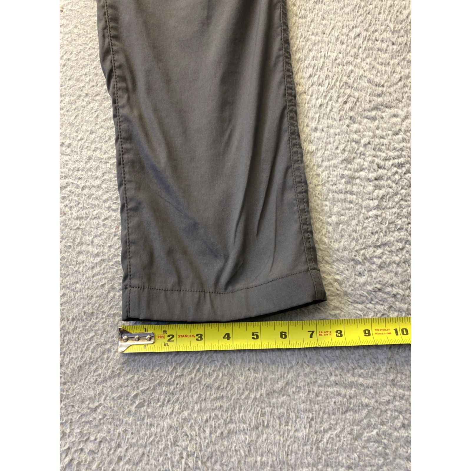 Eddie Bauer Eddie Bauer Stretch Pants Mens 32x32 Dark Gray Chino Straight Regular 5-Pocket Travel Hiking Casual Logo Zipper Front Flat Size US 32 / EU 48 - 6 Thumbnail