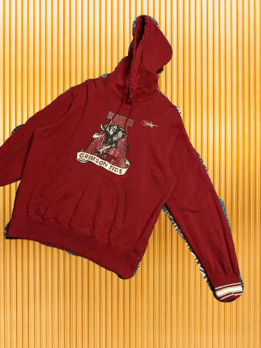 Nike × Vintage Vintage 2000s Nike Embroidered Swoosh Hoodie Men's XL Red Size US XL / EU 56 / 4 - 1 Thumbnail