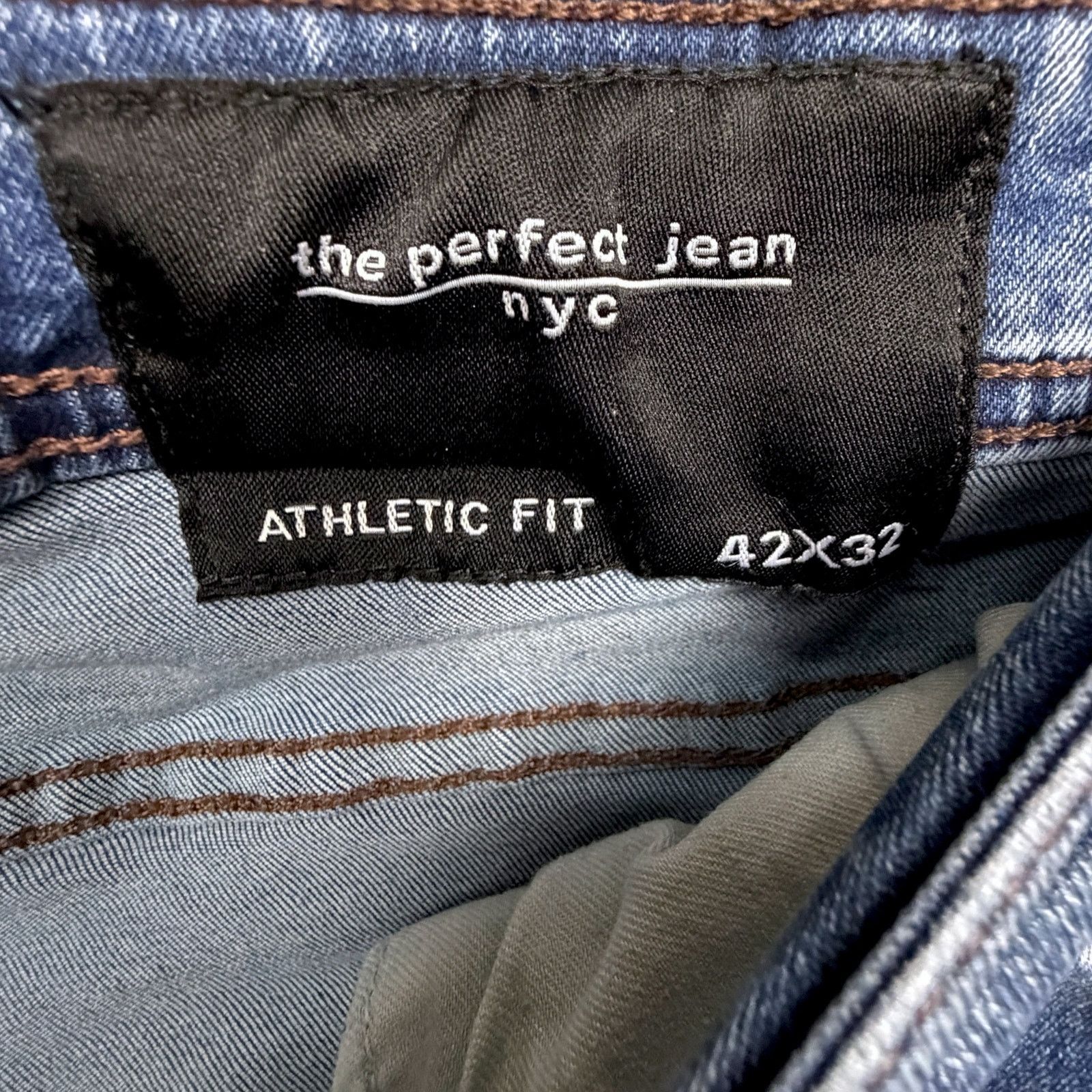 Other The Perfect Jean NYC Men's 42x32 Athletic Fit Blue Jeans Size US 42 / EU 58 - 7 Thumbnail