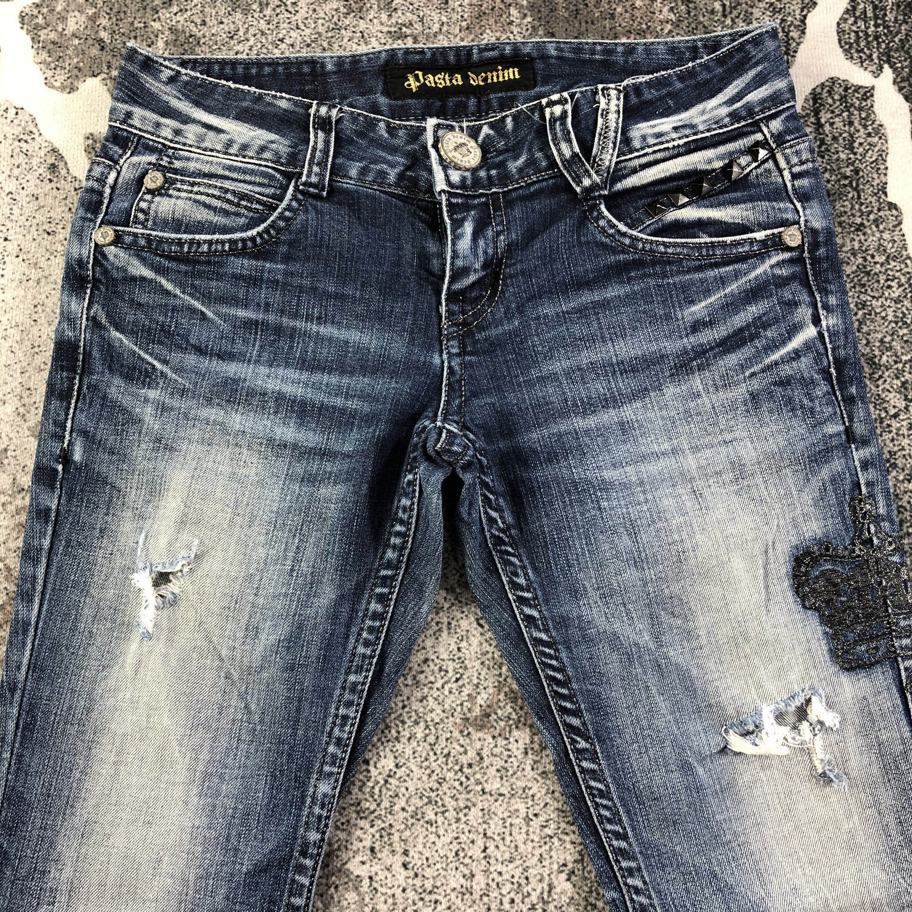 Japanese Brand Pasta Denim Faded Blue Flare Denim KJ1564 Size 28" / US 6 / IT 42 - 3 Thumbnail