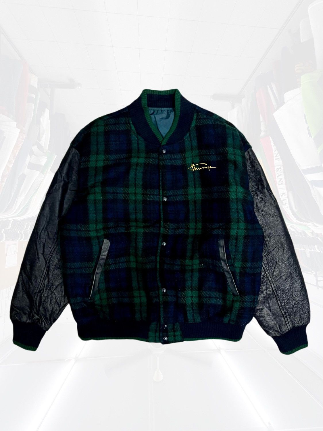 Vintage Vintage 80s Reversible Thump! Varsity Bomber Jacket Size US XL / EU 56 / 4 - 2 Thumbnail