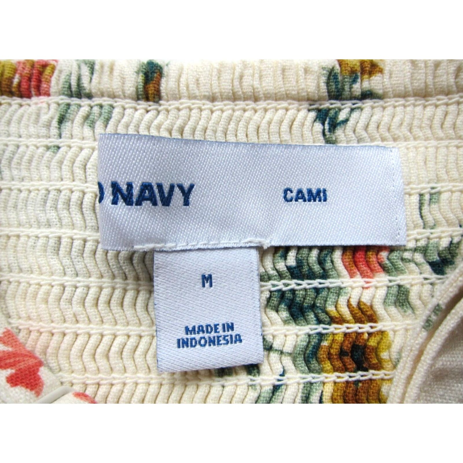 Old Navy Old Navy Dress Adult Medium Ivory Linen Floral Cami Tank Slip Sun Womens Size M / US 6-8 / IT 42-44 - 3 Thumbnail