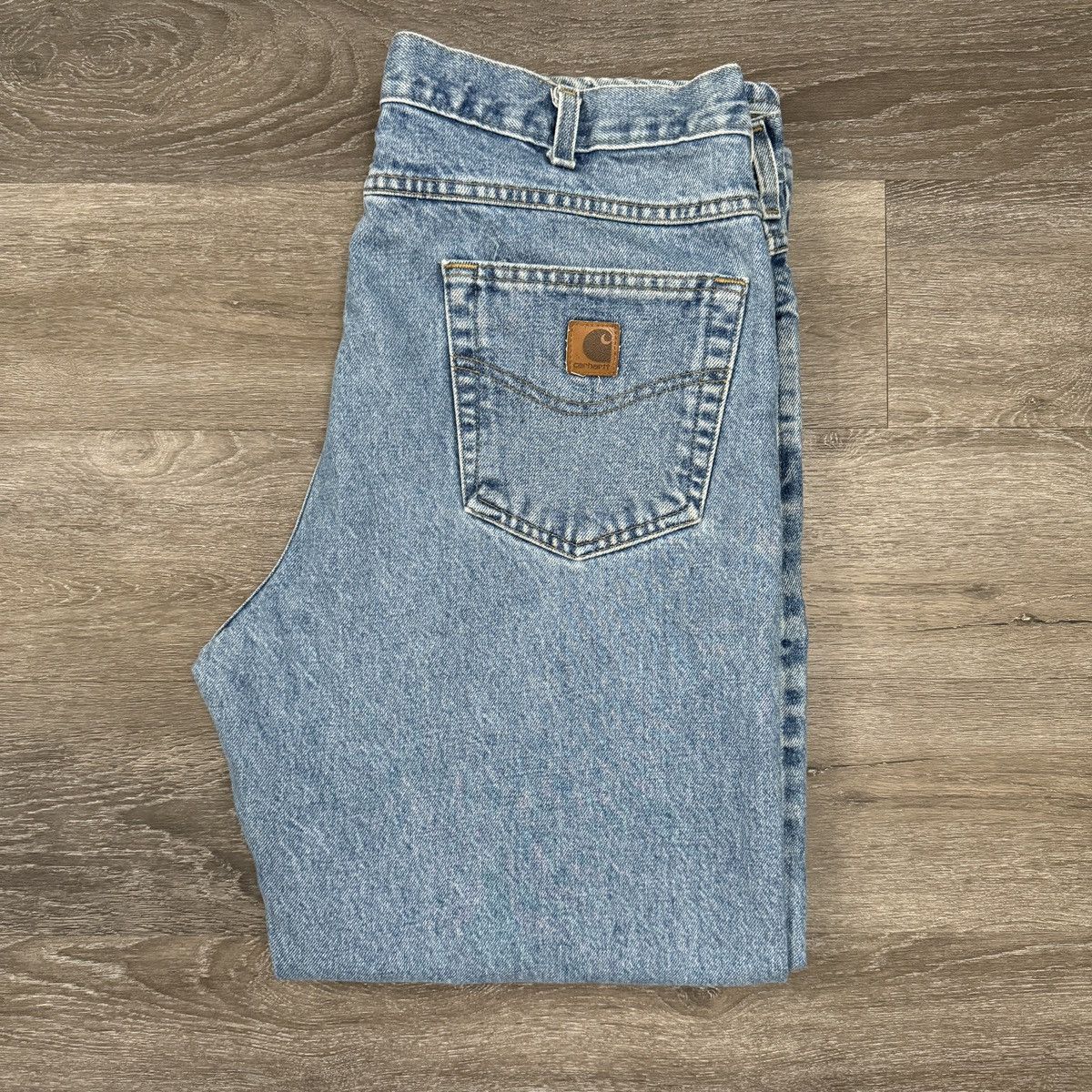 Carhartt × Vintage Essential Vintage 90s Carhartt light wash wide leg jeans Size US 36 / EU 52 - 1 Thumbnail
