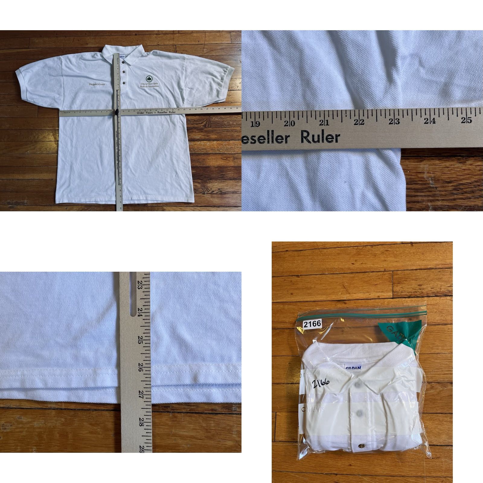 Gildan City of New York Parks and Recreation Staff Polo Shirt Men’s XL White Size US XL / EU 56 / 4 - 8 Thumbnail