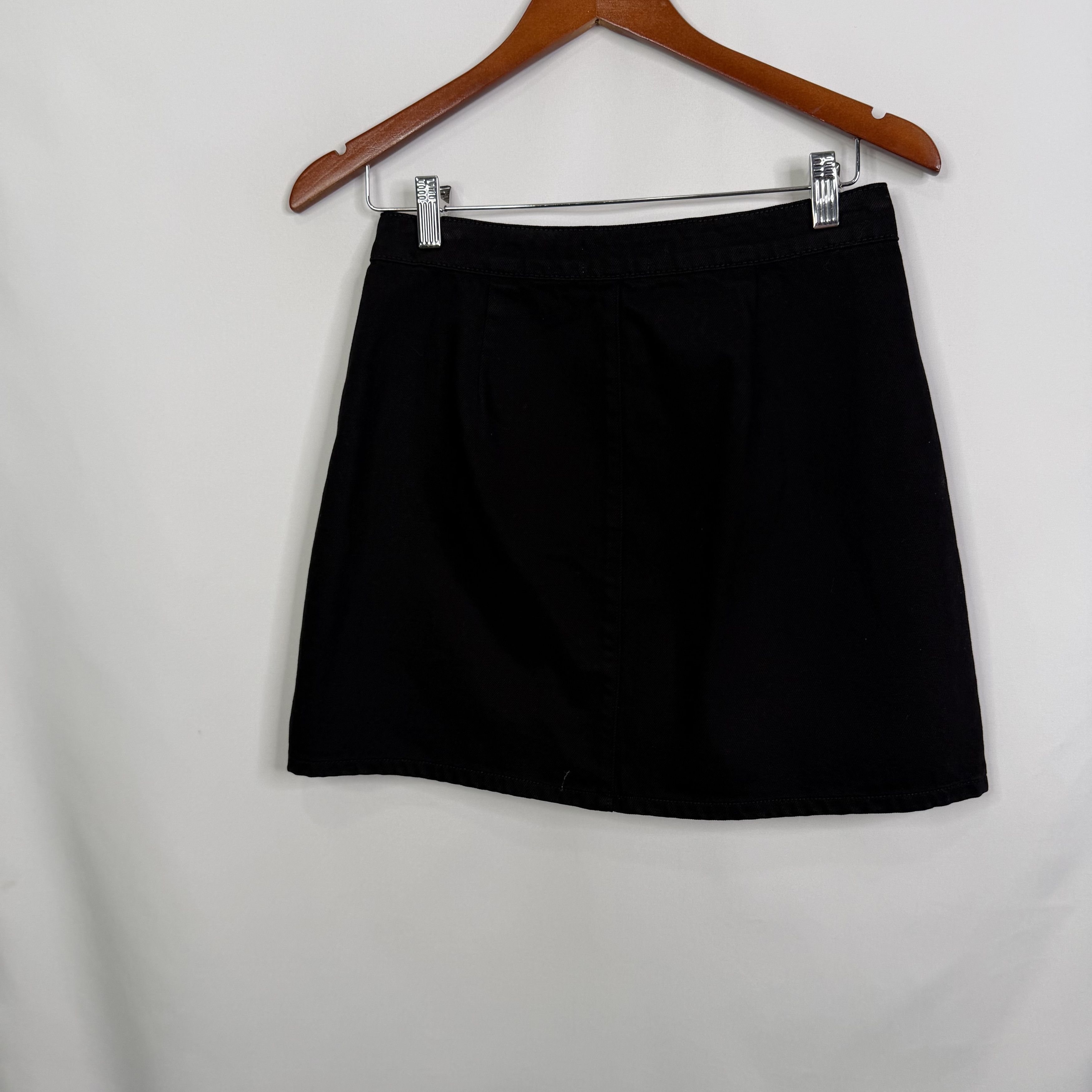 L'AGENCE L'AGENCE Kris Black Cotton Button Front Mini Skirt Size 26" / US 2 / IT 38 - 6 Thumbnail