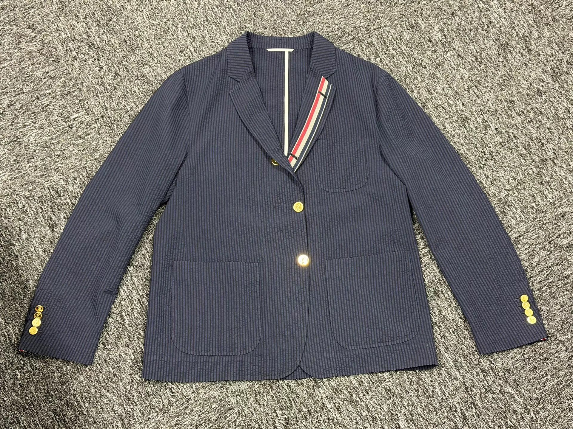 Thom Browne Thom Browne Men's Casual Blazer Navy Tricolor 2 Size US M / EU 48-50 / 2 - 3 Thumbnail