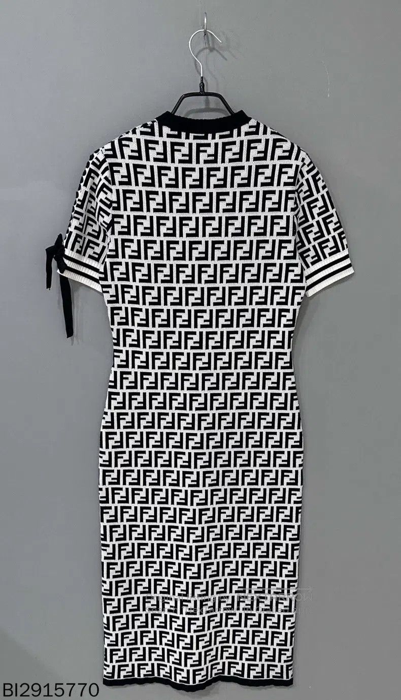 Fendi Fendi Black and white double F floral maxi dress Size XS / US 0-2 / IT 36-38 - 2 Thumbnail
