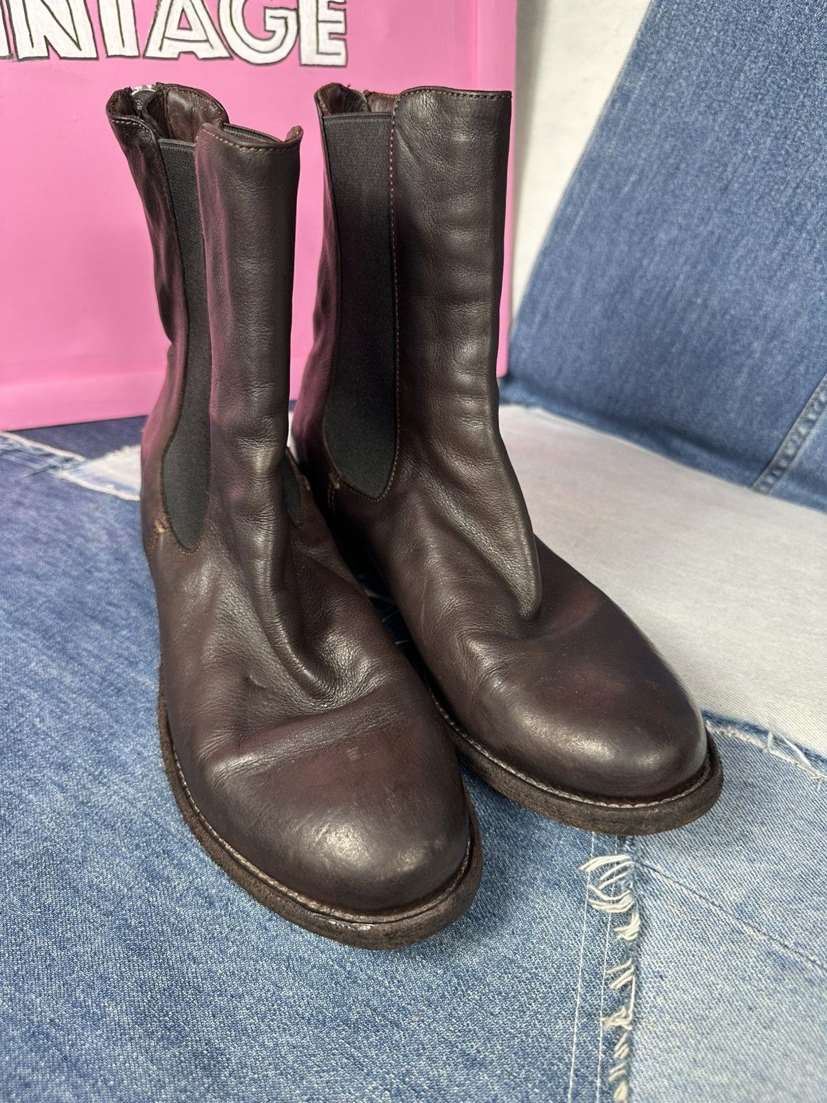 Officine Creative Officine Creative Chelsea Ankle Boots Brown Leather Zip Size US 7 / IT 37 - 20 Thumbnail