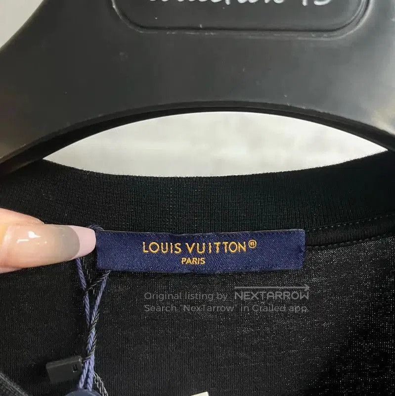 Louis Vuitton Louis Vuitton Black Cotton Men's T-shirt . Size US XL / EU 56 / 4 - 2 Thumbnail