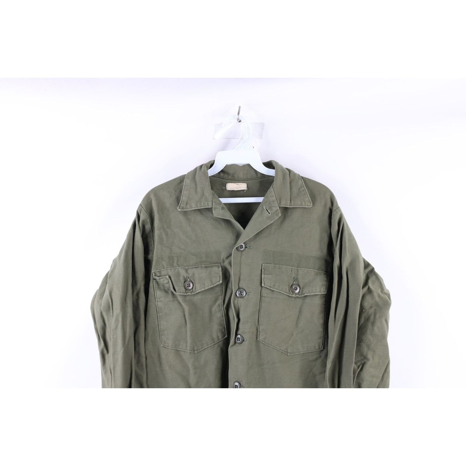 Vintage Vintage 70s Vietnam Era Cotton Sateen OG 107 Shirt Size US L / EU 52-54 / 3 - 2 Thumbnail