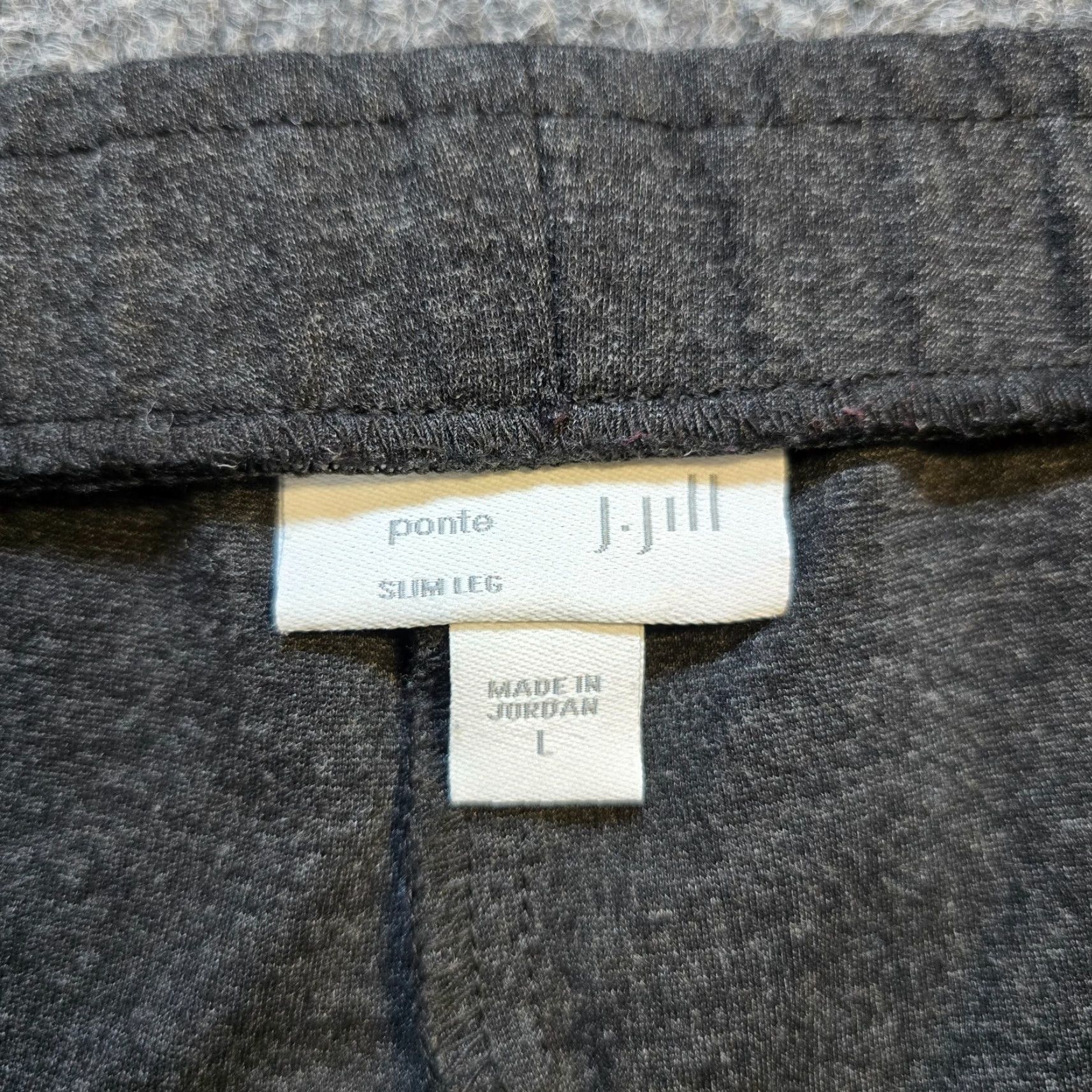 J. Jill J. Jill Pant Women Size L Gray Ponte Slim Leg Pull On Stretch Casual Capsule Size 24" / US 00 / IT 34 - 4 Thumbnail