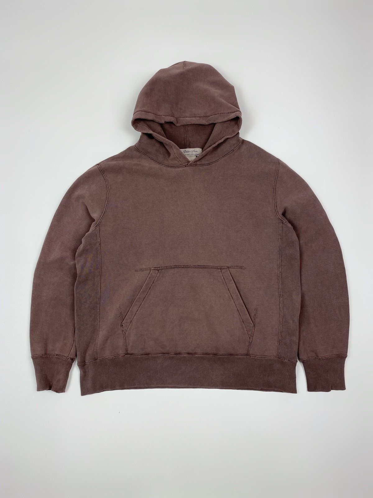 Japanese Brand Remi Relief Distressed Brown Special Finish Boxy Hoodie Size US S / EU 44-46 / 1 - 1 Thumbnail