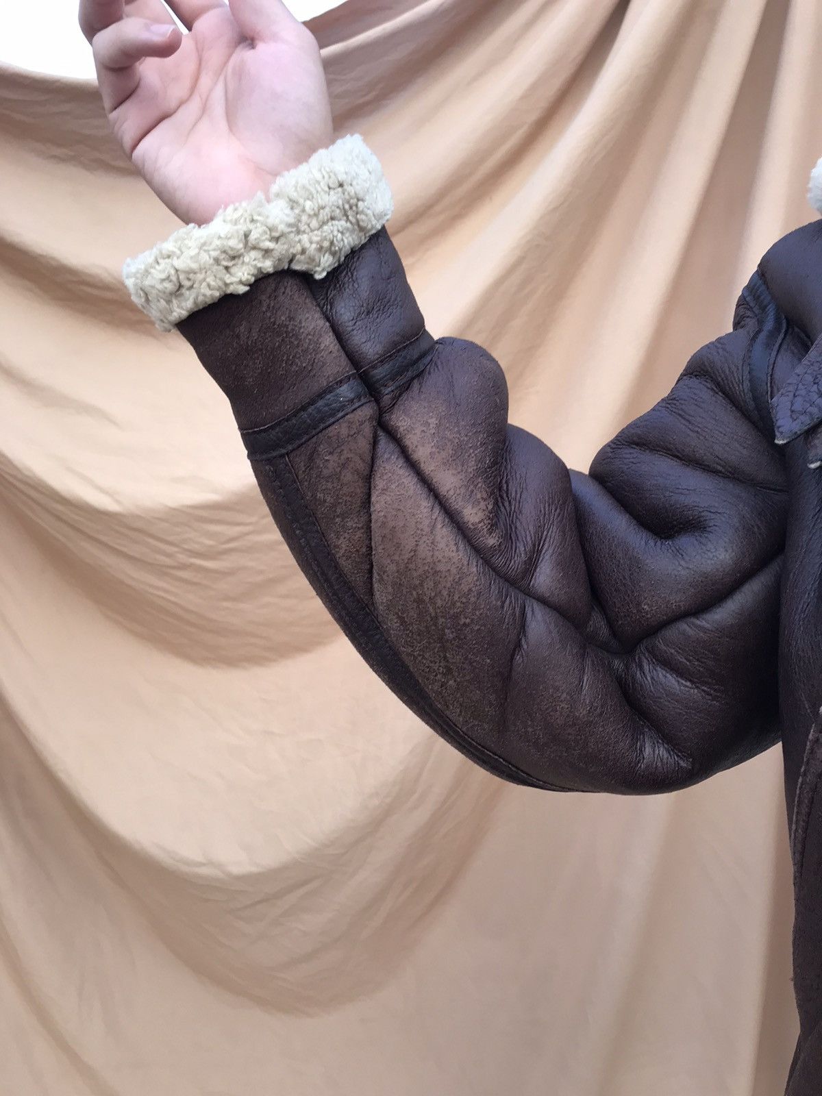 Handmade genuine shearling B3 pure natural sheep skin jacket Size US M / EU 48-50 / 2 - 8 Thumbnail