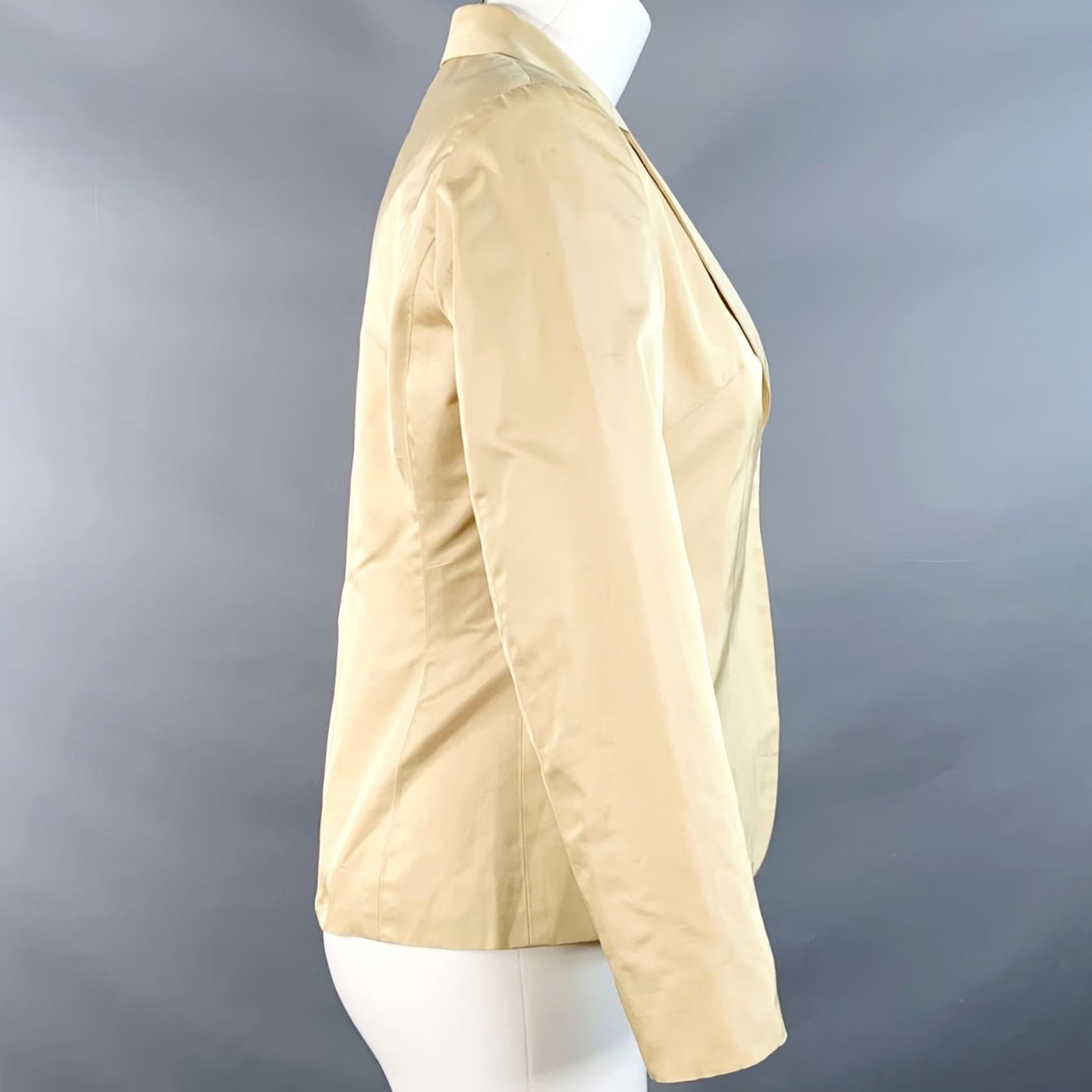 Ralph Lauren RALPH LAUREN Beige Acetate Silk Jacket Blazer Size 6 Womens Size M / US 6-8 / IT 42-44 - 2 Thumbnail